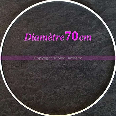 Lealoo Grand Cercle XXL métallique Blanc diam. 70 cm pour Abat-Jour