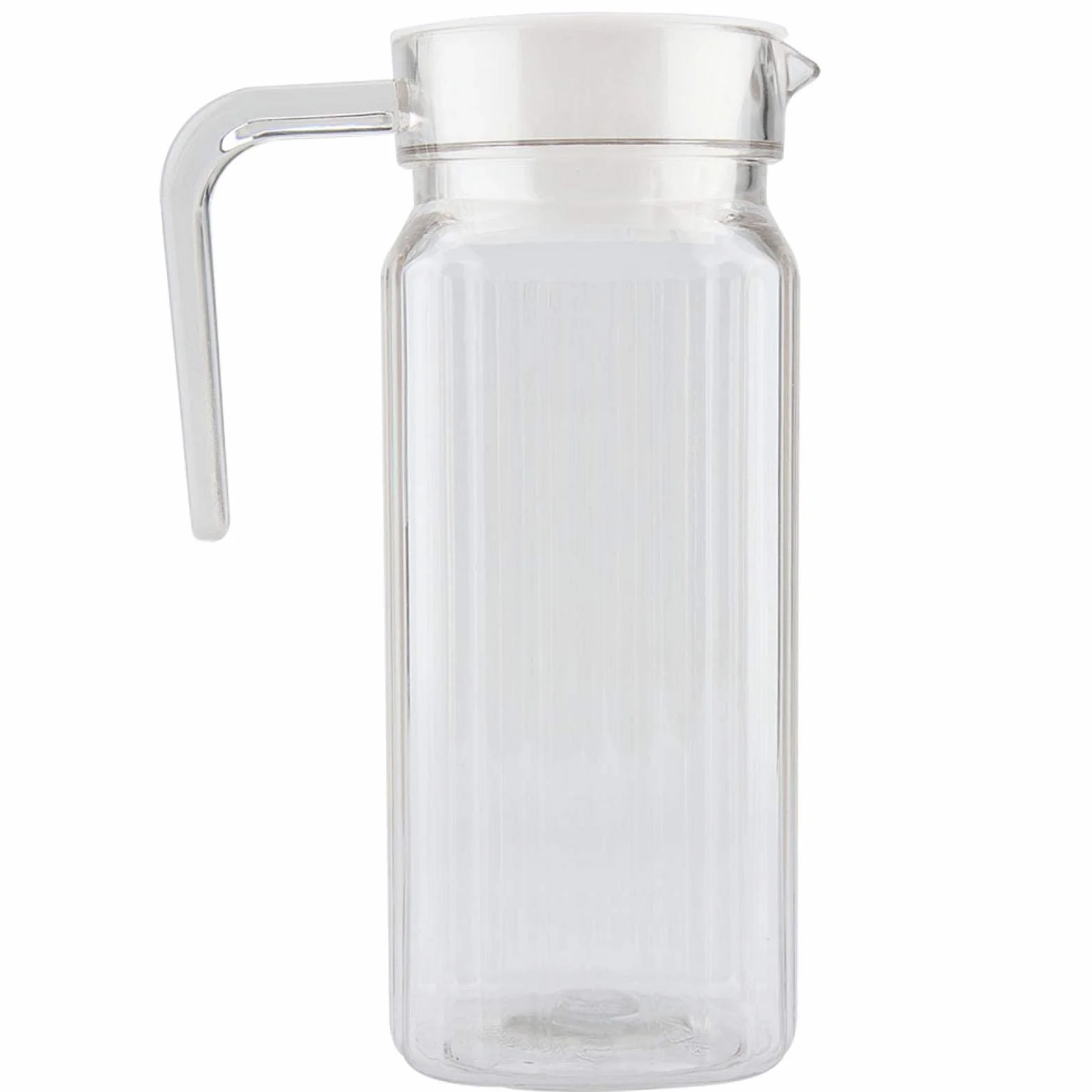 Pichet en Plastique 0,8 L Carafe Eau avec Couvercle Poignée