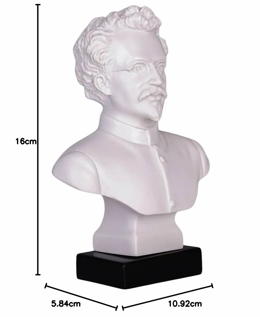 Statue Buste en marbre soviétique Russe URSS Leon Trotsky 16 cm