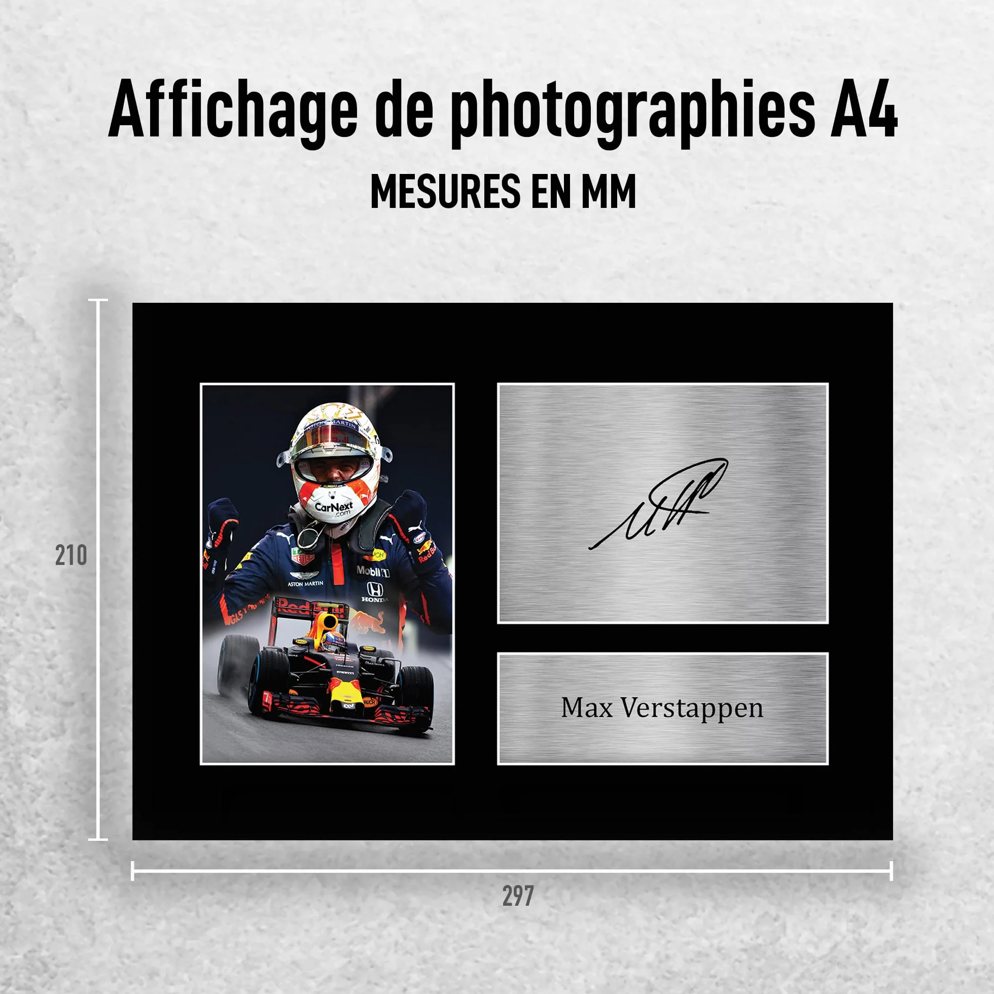 A4 Max Verstappen Photo Autographe Signée Cadeaux Formule 1