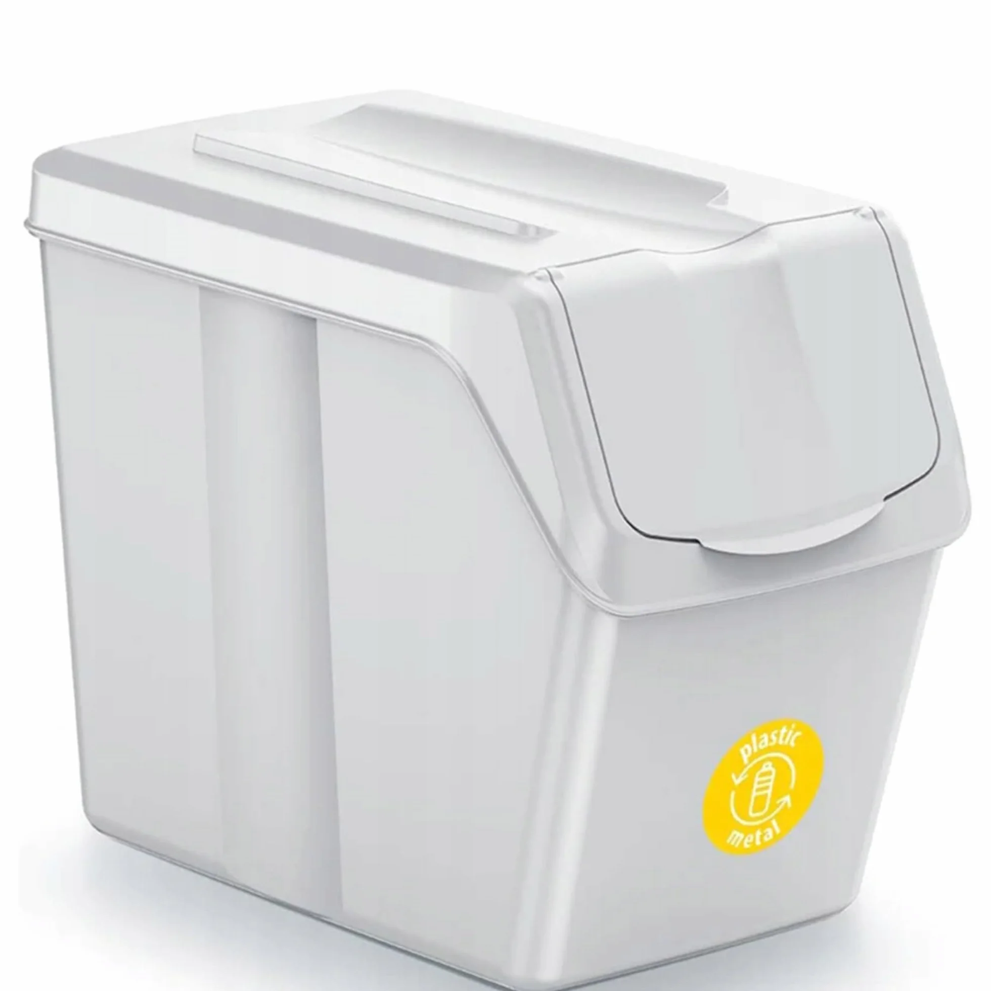 KEDEN SORTIBOX recycler lot de 4 poubelles 80L blanc
