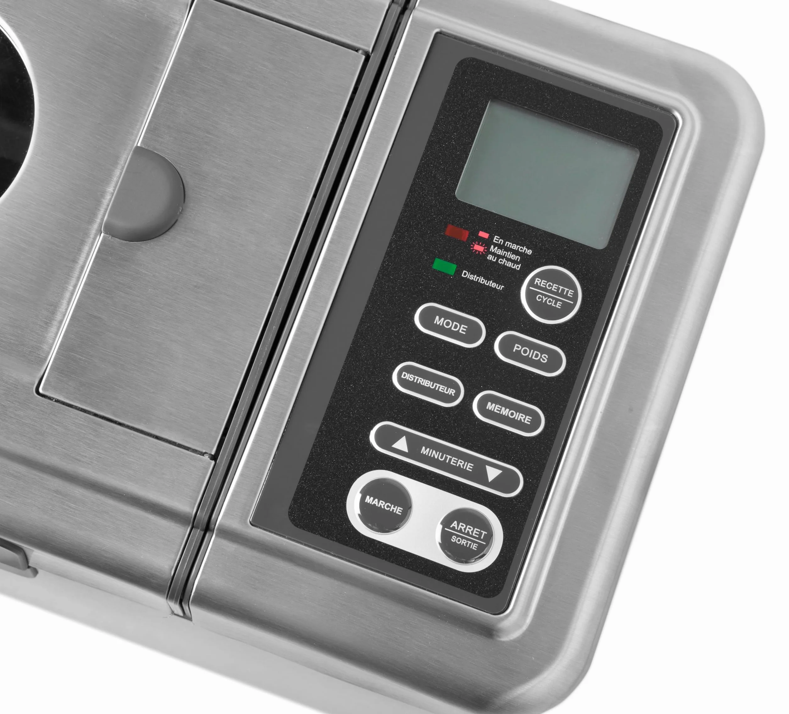 Machine à Pain Sans Gluten 820W 14 Programmes Pétrin Auto-Rabattable Écran LCD Inox