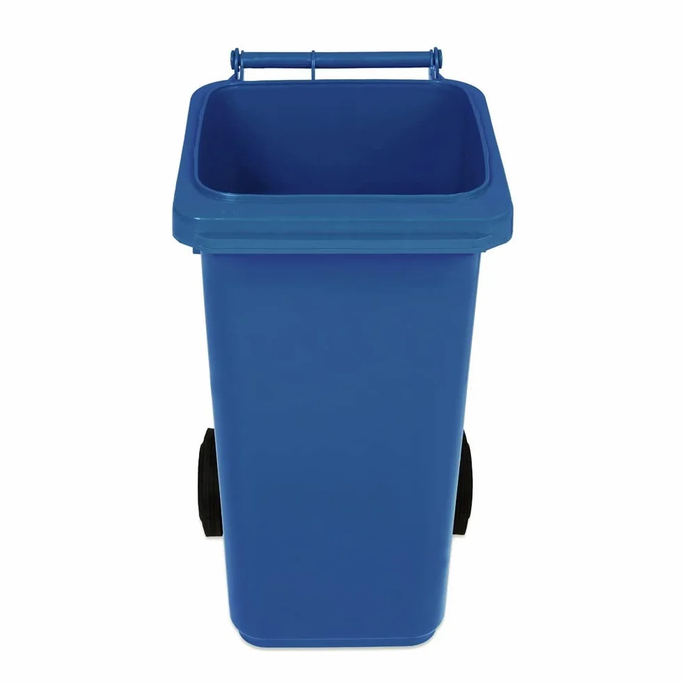 JESTIC Poubelle à roulettes 120 Litres Tri Selectif Haut XXL Bleu
