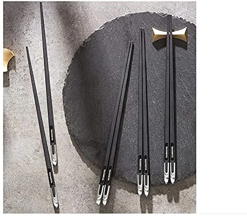 Jeu de Baguettes en Alliage de Haute qualité 10 Paires de boîtes-Cadeaux, Baguettes japonaises antidérapantes(Color:B)
