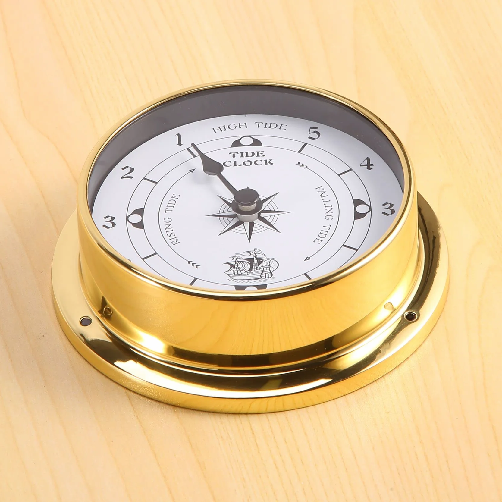 Horloge des marées en cuivre marine 115 mm décoration murale bateau
