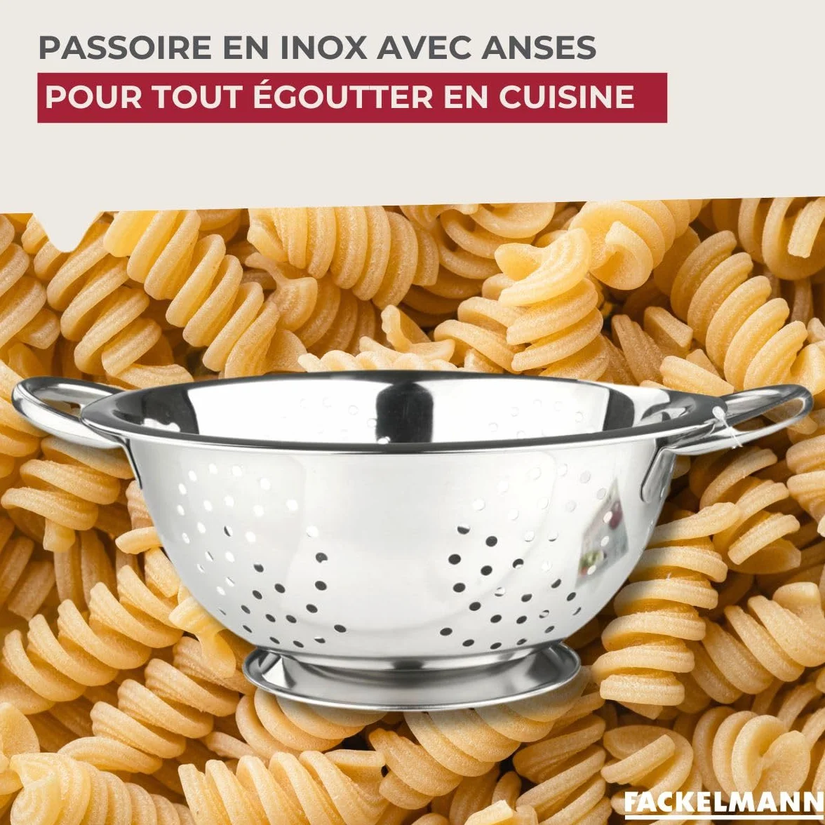 Fackelmann Passoire INOX Acier Inoxydable 24 x 11 cm Argenté