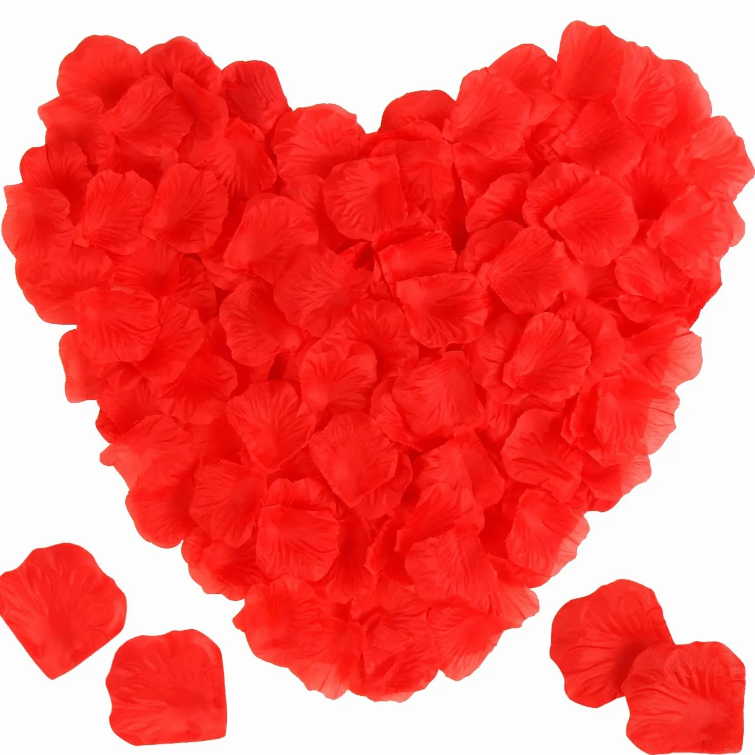 Pétales de Rose Rouge Artificiels 500PCS pour Décoration Mariage Saint Valentin