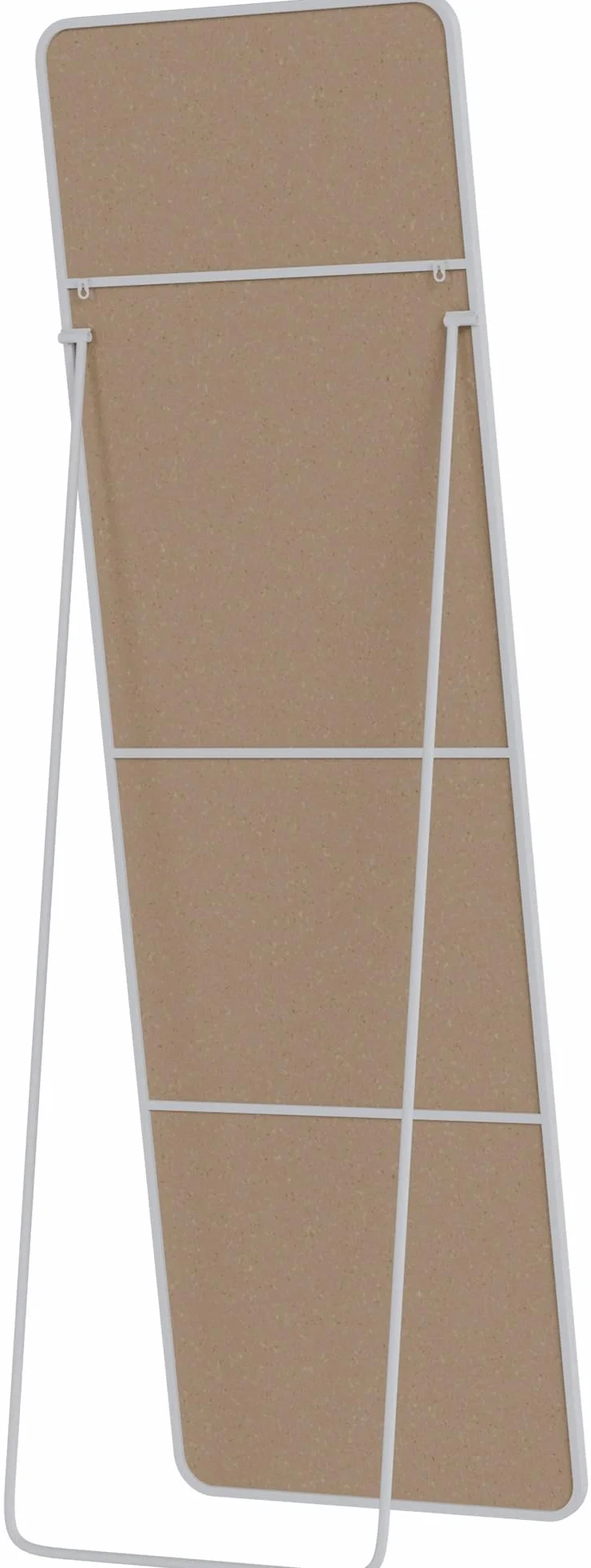 Miroir Grand Gurnee Blanc Mat 160x50 cm Miroir Mural Integral Cadre Metallique