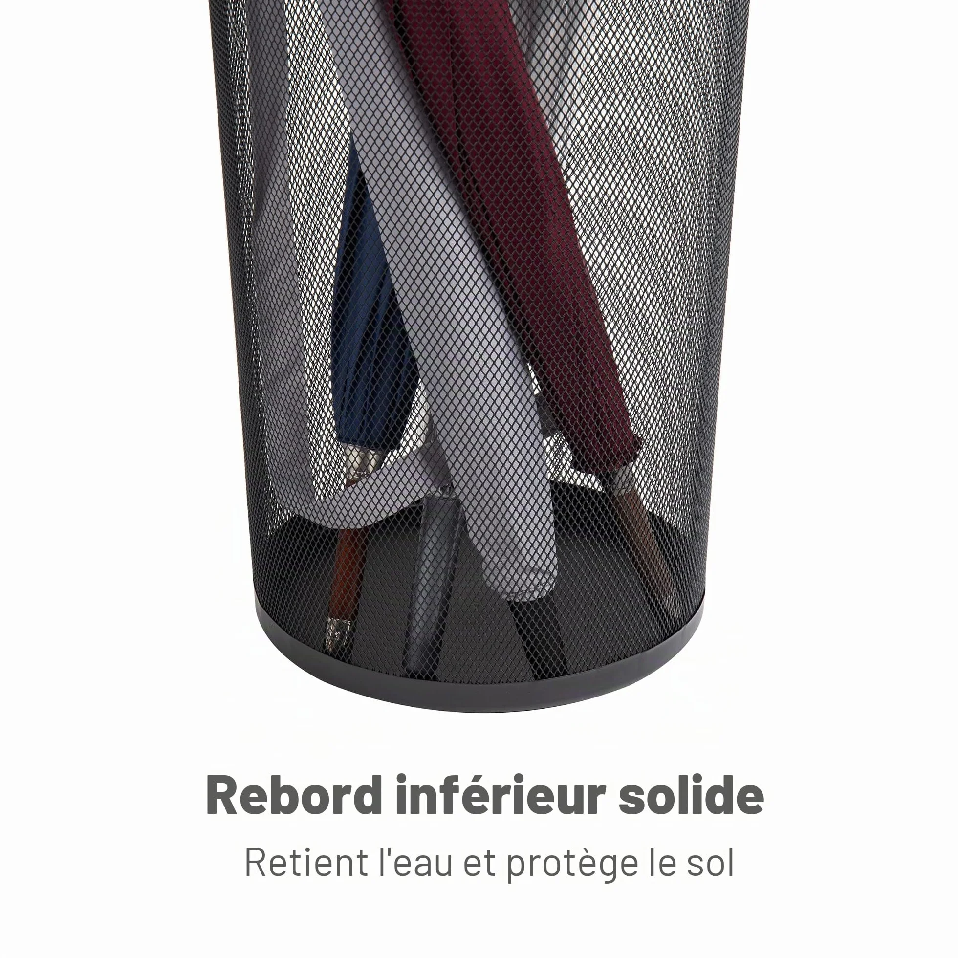 Mind Reader Porte-Parapluie en Maille métallique Noir 26 x 49,5 cm