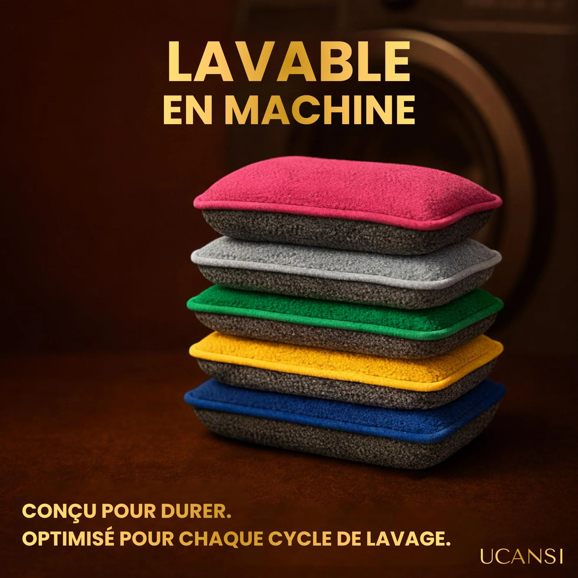 Éponges Lavables Double Face Anti-Rayures Microfibre Ultra Absorbante - Lot de 5 Vaisselle Cuisine INOX Vitres