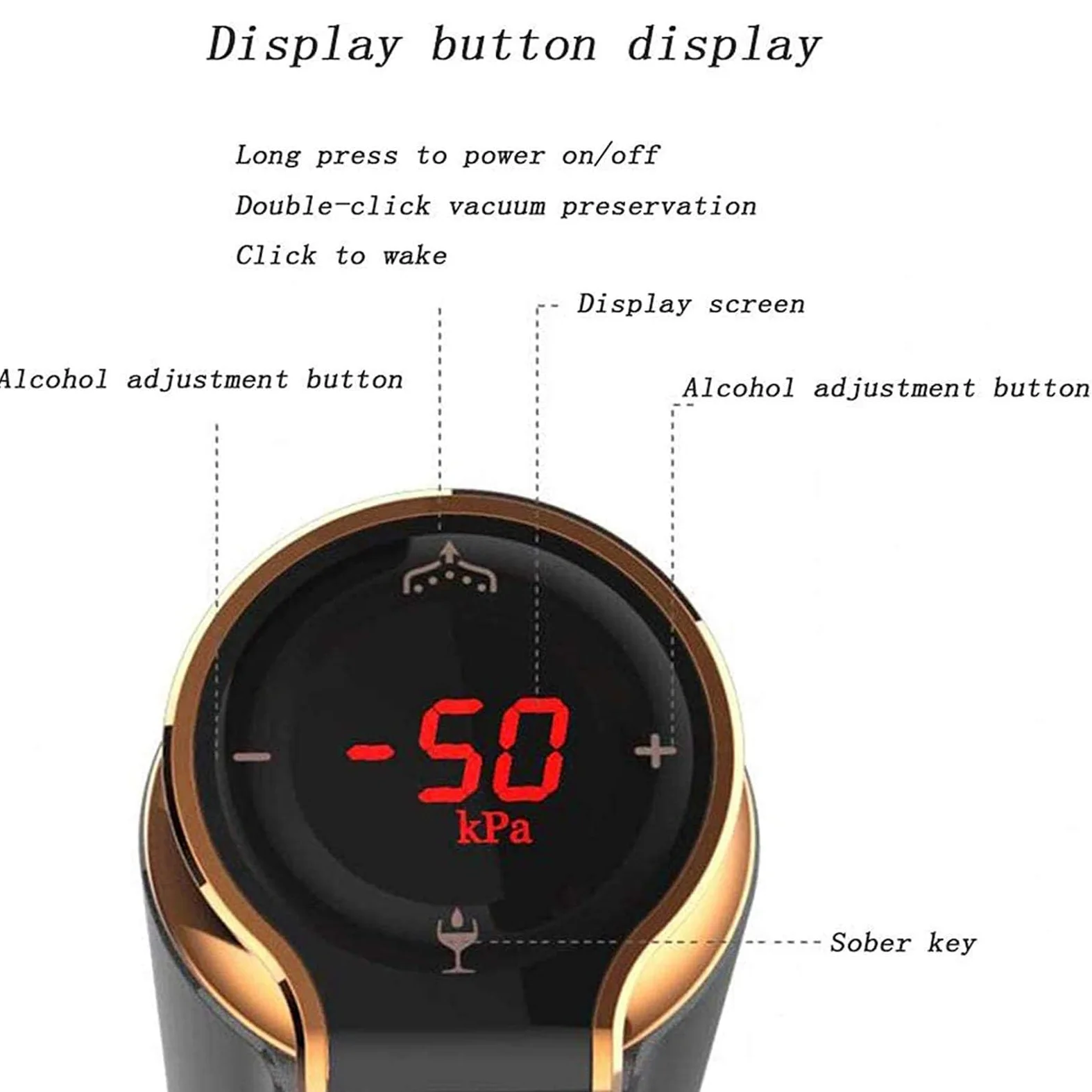 Aérateur et distributeur de vin électrique, bec verseur automatique avec écran LCD tactile, carafe à vin instantanée portable