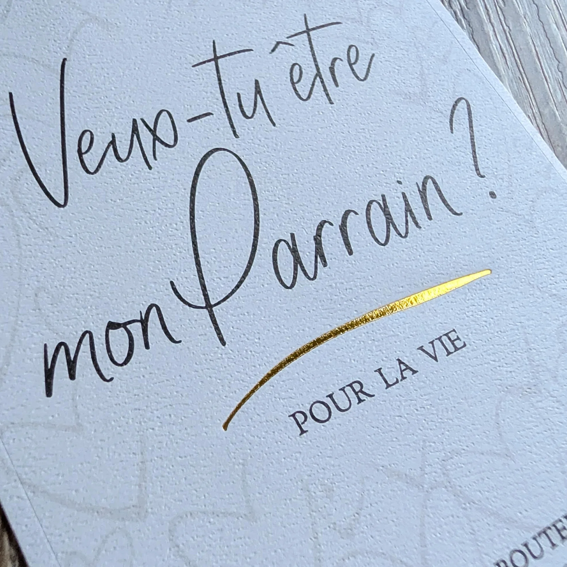 FunFest Etiquette Bouteille de Vin Demande Parrain Style Grande Cuvée