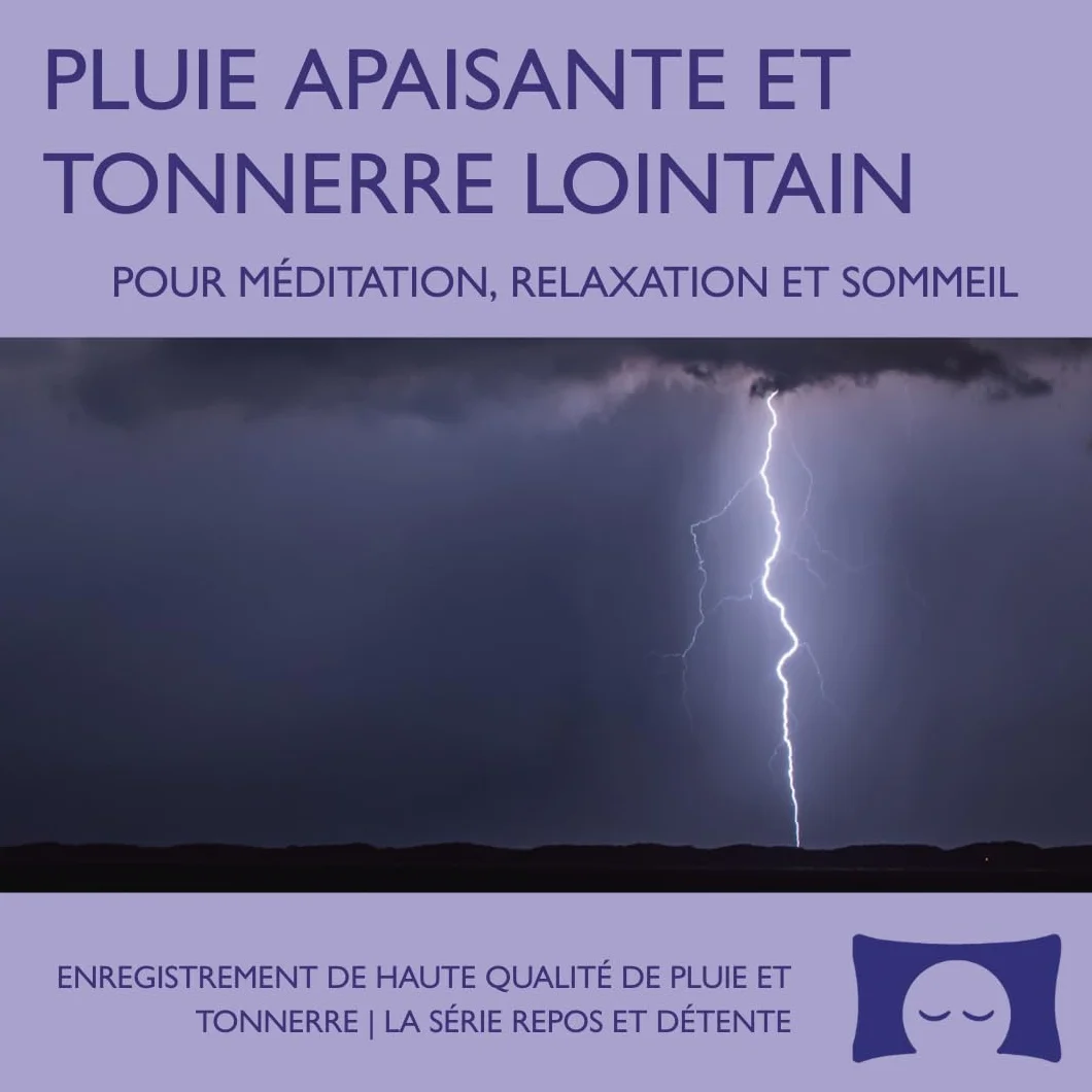 Sons naturels d’orage – Pluie apaisante et tonnerre lointain – Bruit blanc pour méditation, relaxation et sommeil