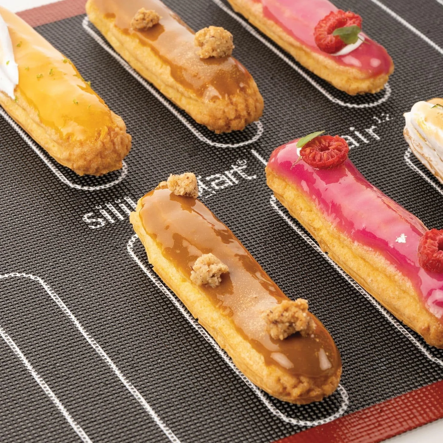 Silikomart Tapis microperforé en silicone pour ÉCLAIR & CHOUX 400x300 mm antiadhésif fibre de verre