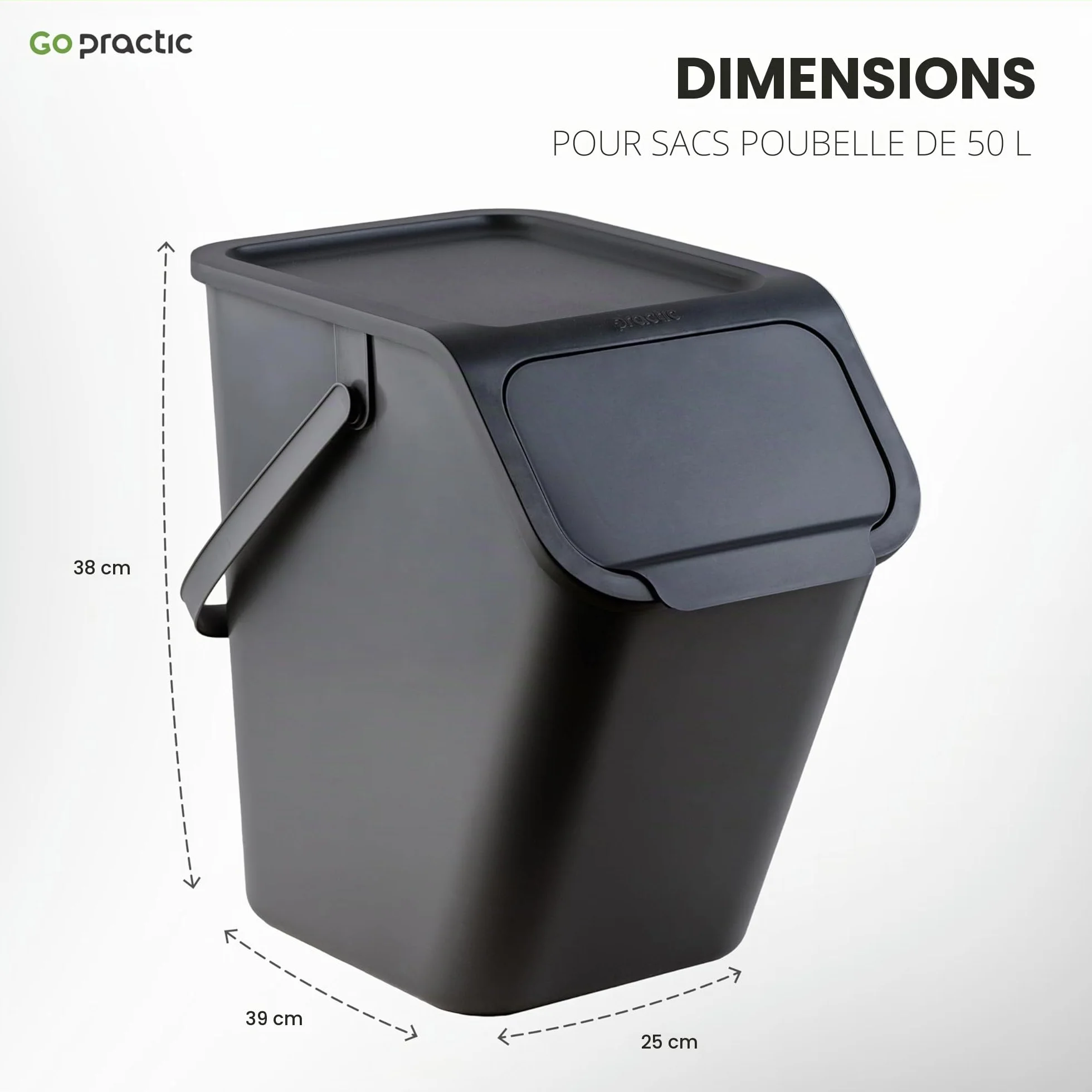 Poubelle Cuisine Tri Selectif 2 Bacs 25 litres