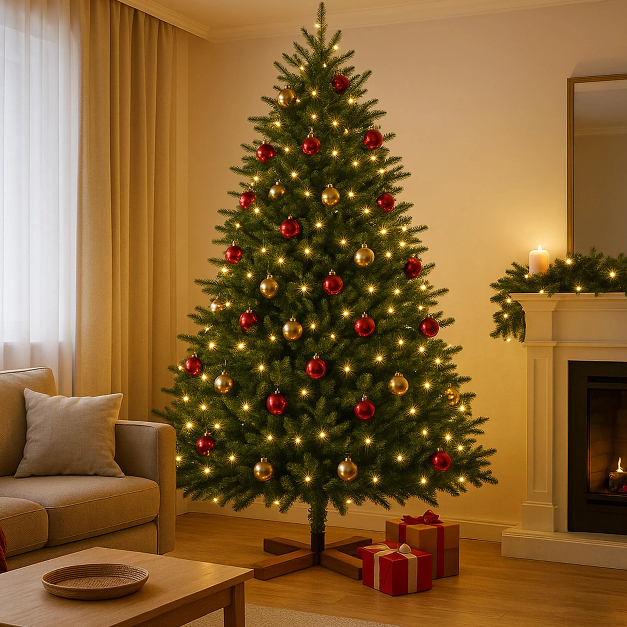 Arbre de Noël Artificiel Relaxdays, 180 cm, Aiguilles en PVC, Support en Bois, Sac de Rangement, Sapin Vert Naturel