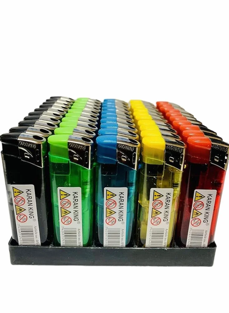 King Karan Lot de 50 briquets électroniques sécurité enfant 5 couleurs
