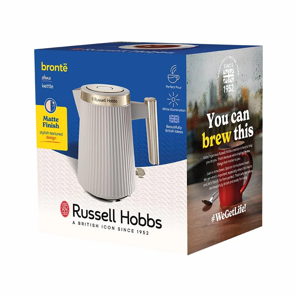 Russell Hobbs Bouilloire électrique 1,7L 2400 W Brontë beige mat 26751-70