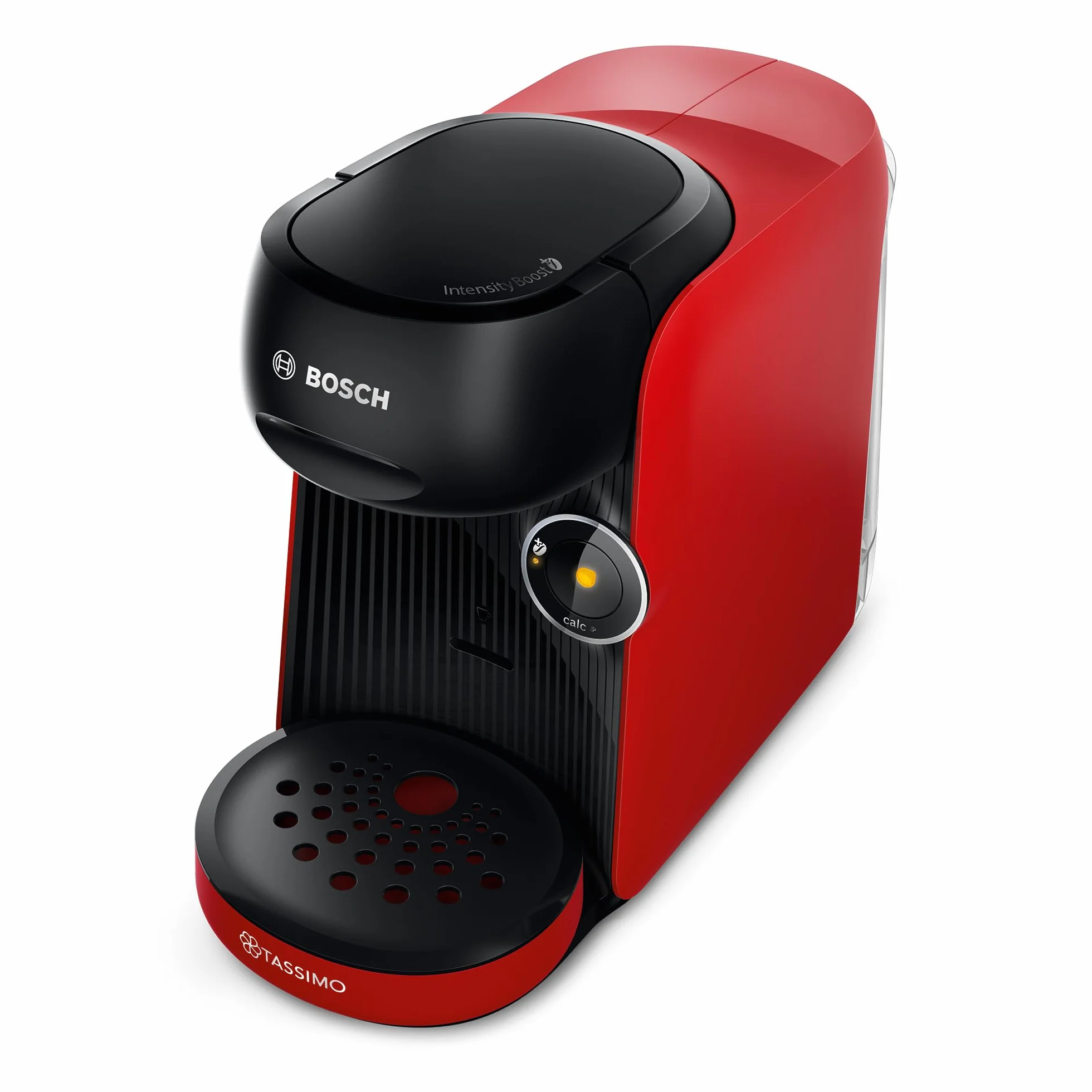 Bosch Tassimo Finesse TAS163E Machine à café multi-boissons, 70 boissons chaudes, IntensityBoost, cafétière à dosettes, rouge