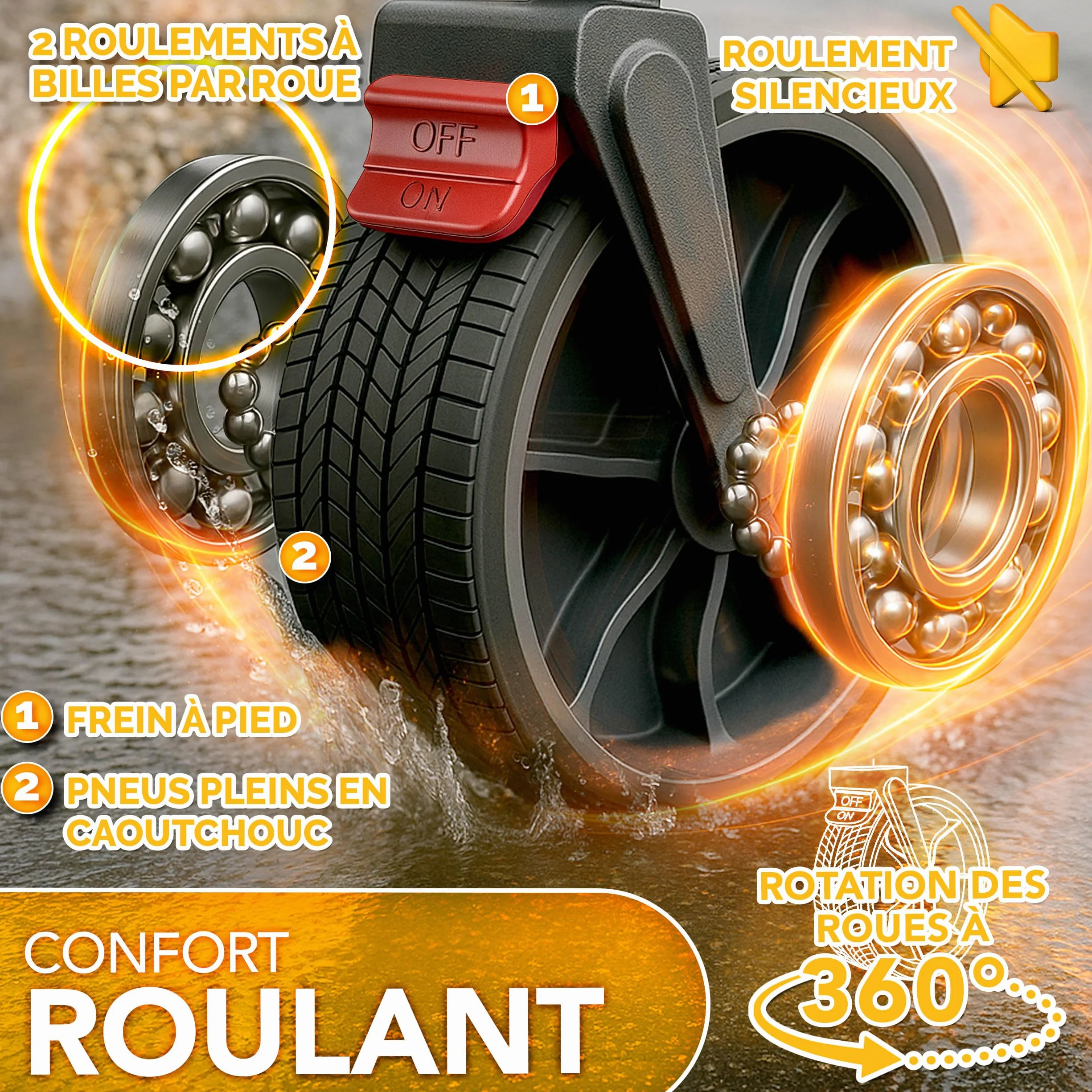 TRESKO Chariot de transport pliable 150 kg avec compartiment isotherme et stores latéraux