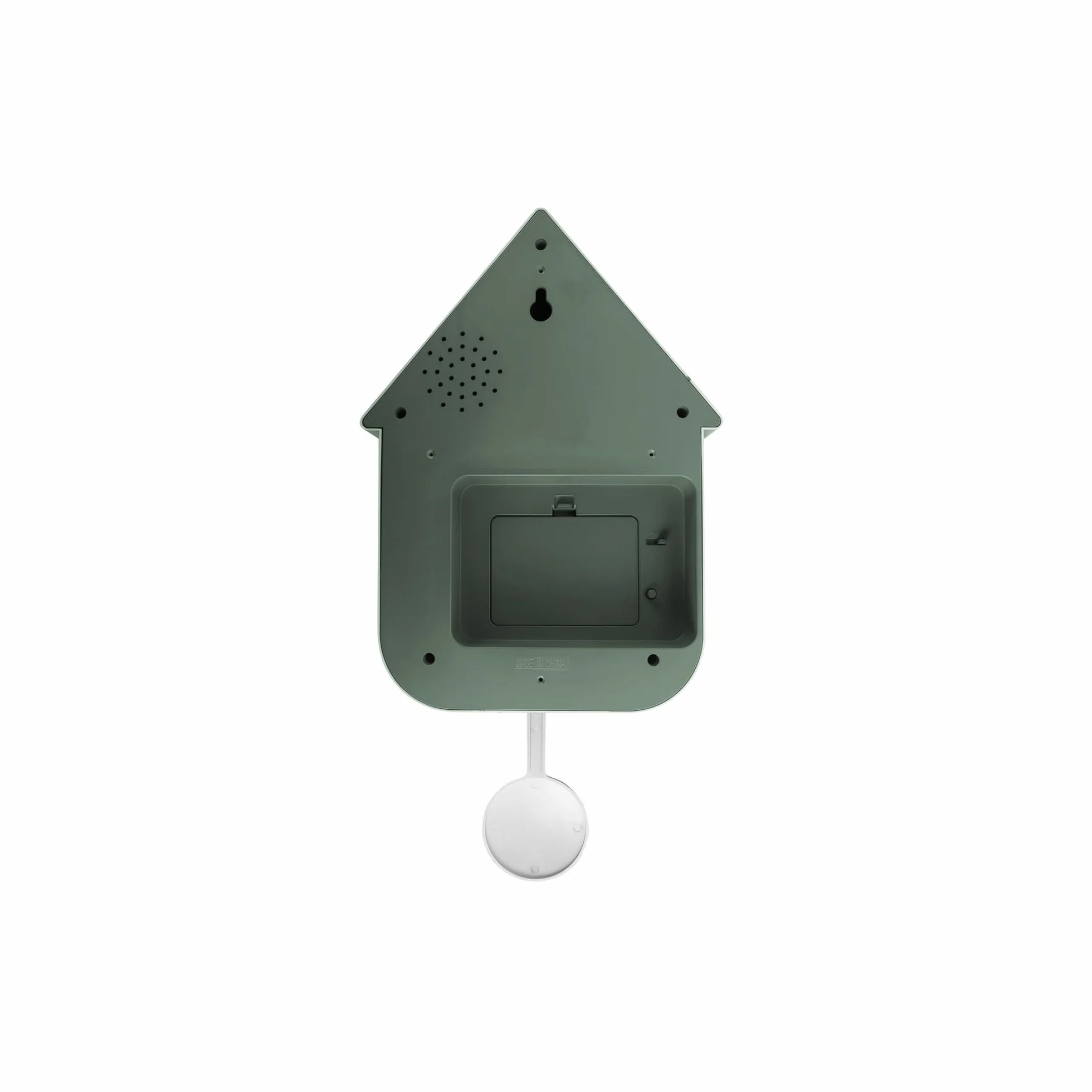 Karlsson Horloge murale Solo Color Cuckou Vert jungle 6 x 21,5 x 41 cm Plastique