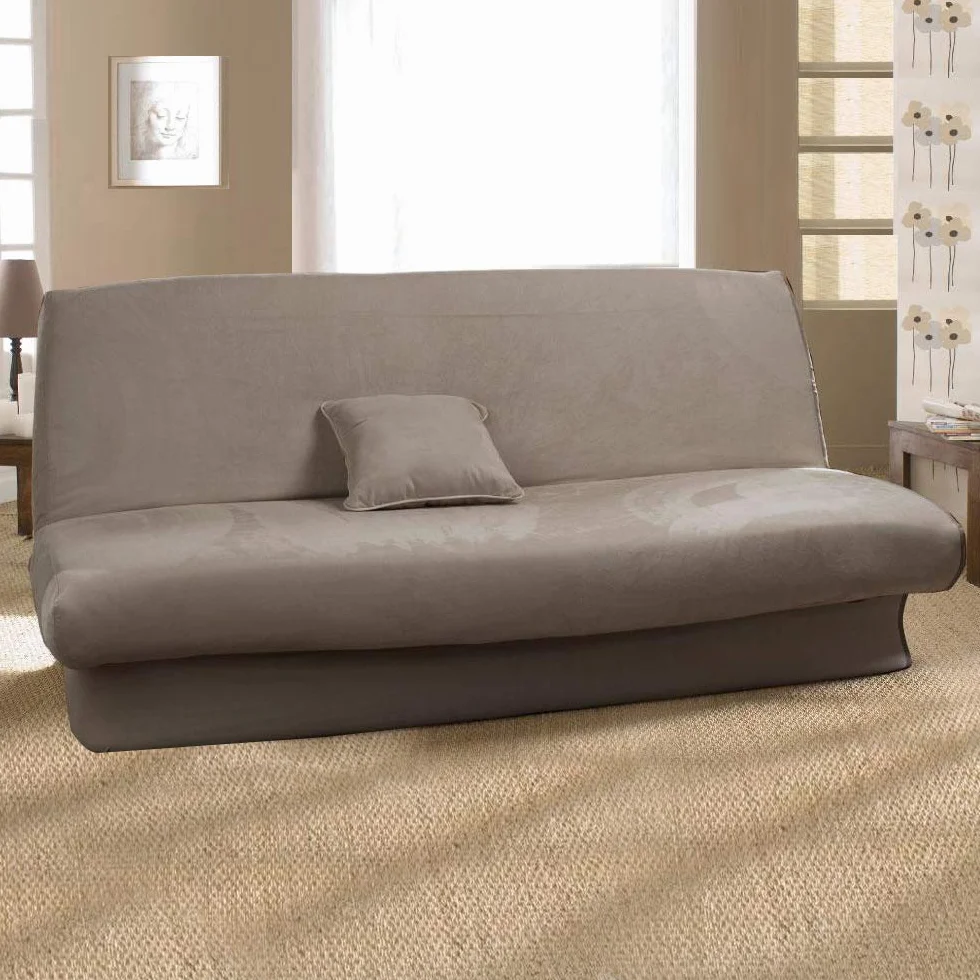 Housse de clic clac extensible 120-200cm Noir Marron