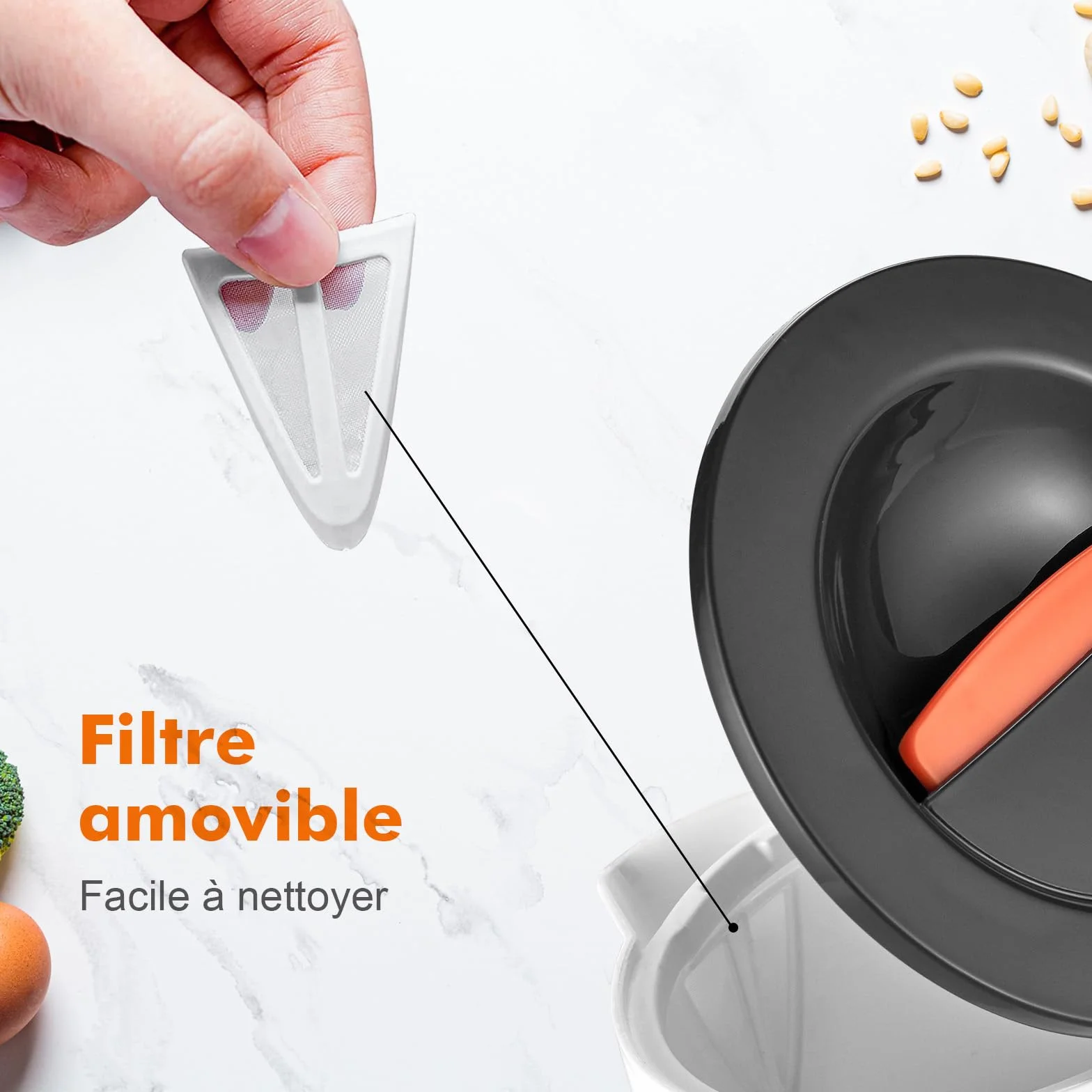 GRIFEMA GC1001 Bouilloire Électrique 0,8L 1100W Filtre Anti-Calcaire Amovible Arrêt Automatique