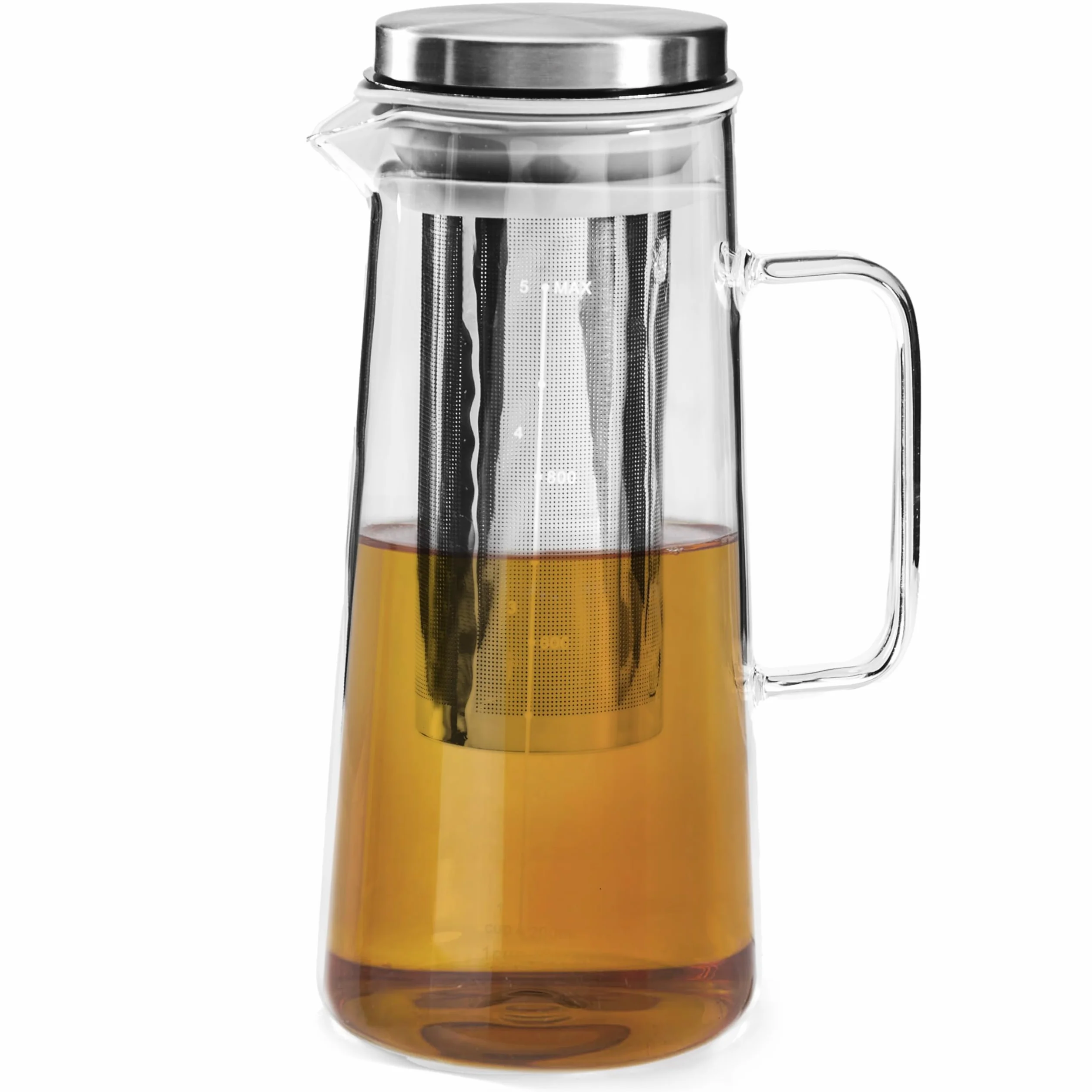 Blackmoor Carafe d'infusion à froid en verre borosilicate 1000 ml double paroi avec filtre inox 304