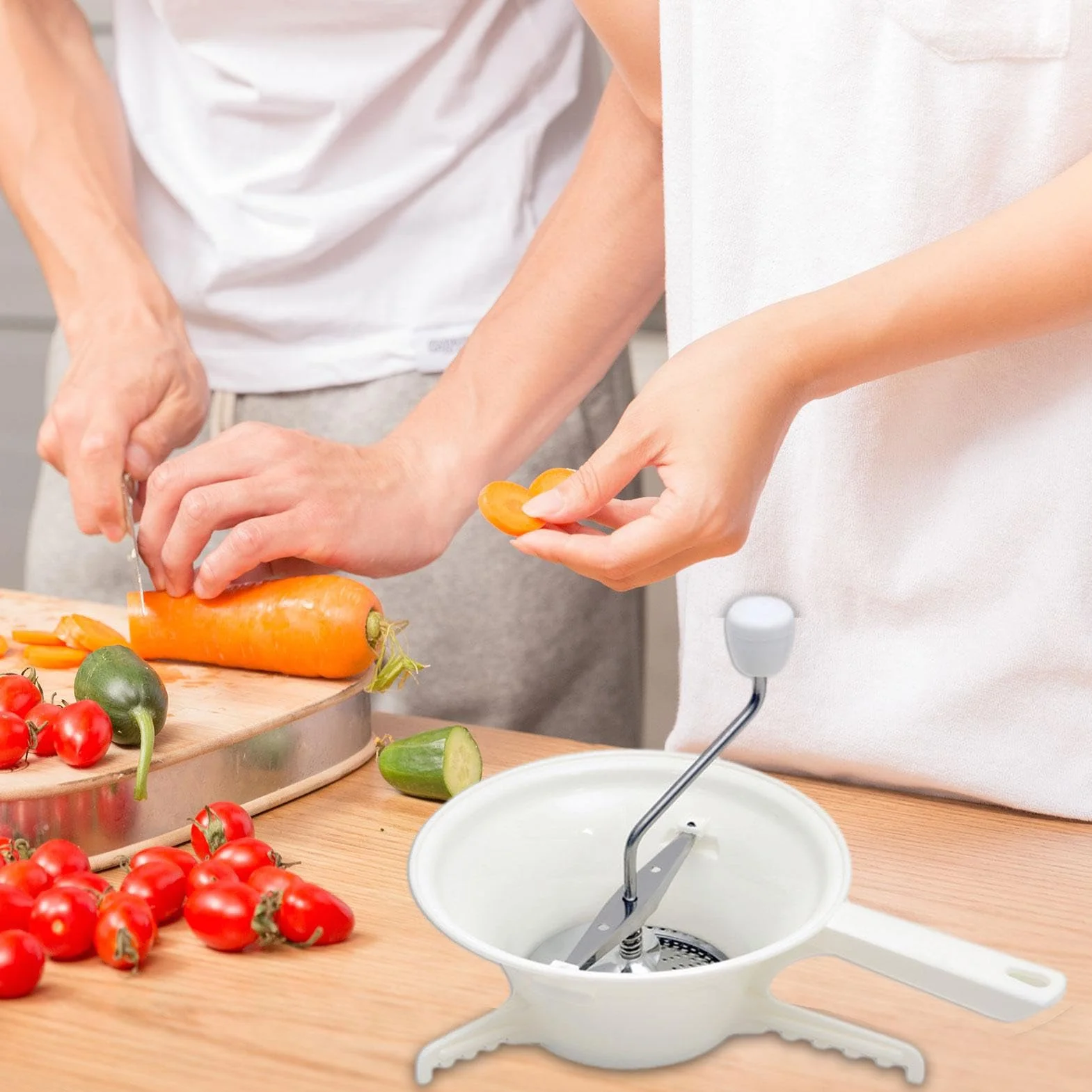 Broyeur de tomates pour sauce, presse-tomates manuel en acier inoxydable, moulin à légumes avec 3 disques interchangeables