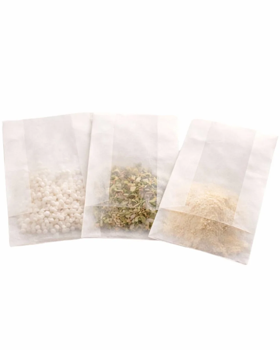 Sachets en papier parchemin 6 x 4,5 cm fond plat lot de 50