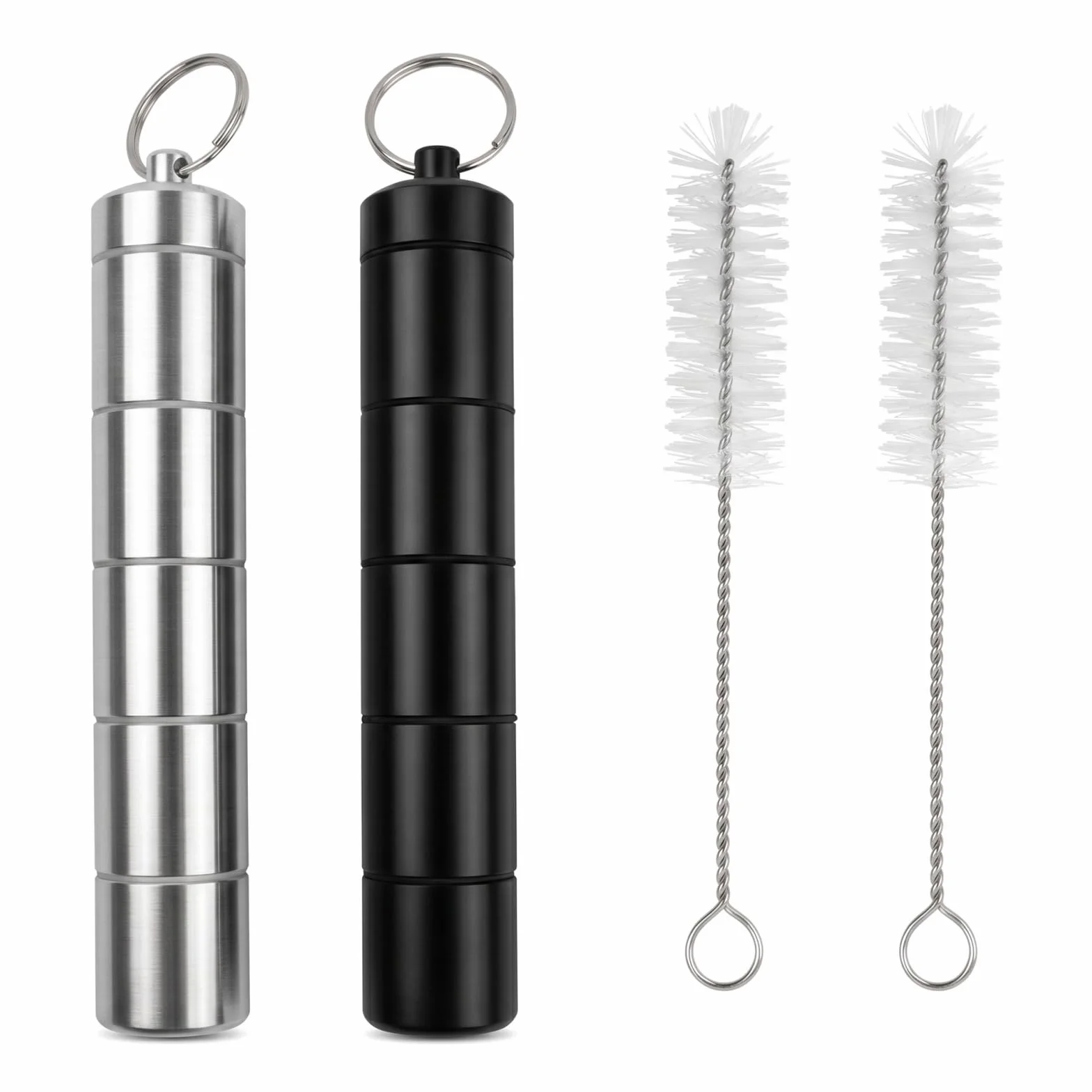 Aluminium Étanche Boite à Épice 5-en-1 Set de 2 Mini Récipients à Épices pour Voyage Pique-Nique