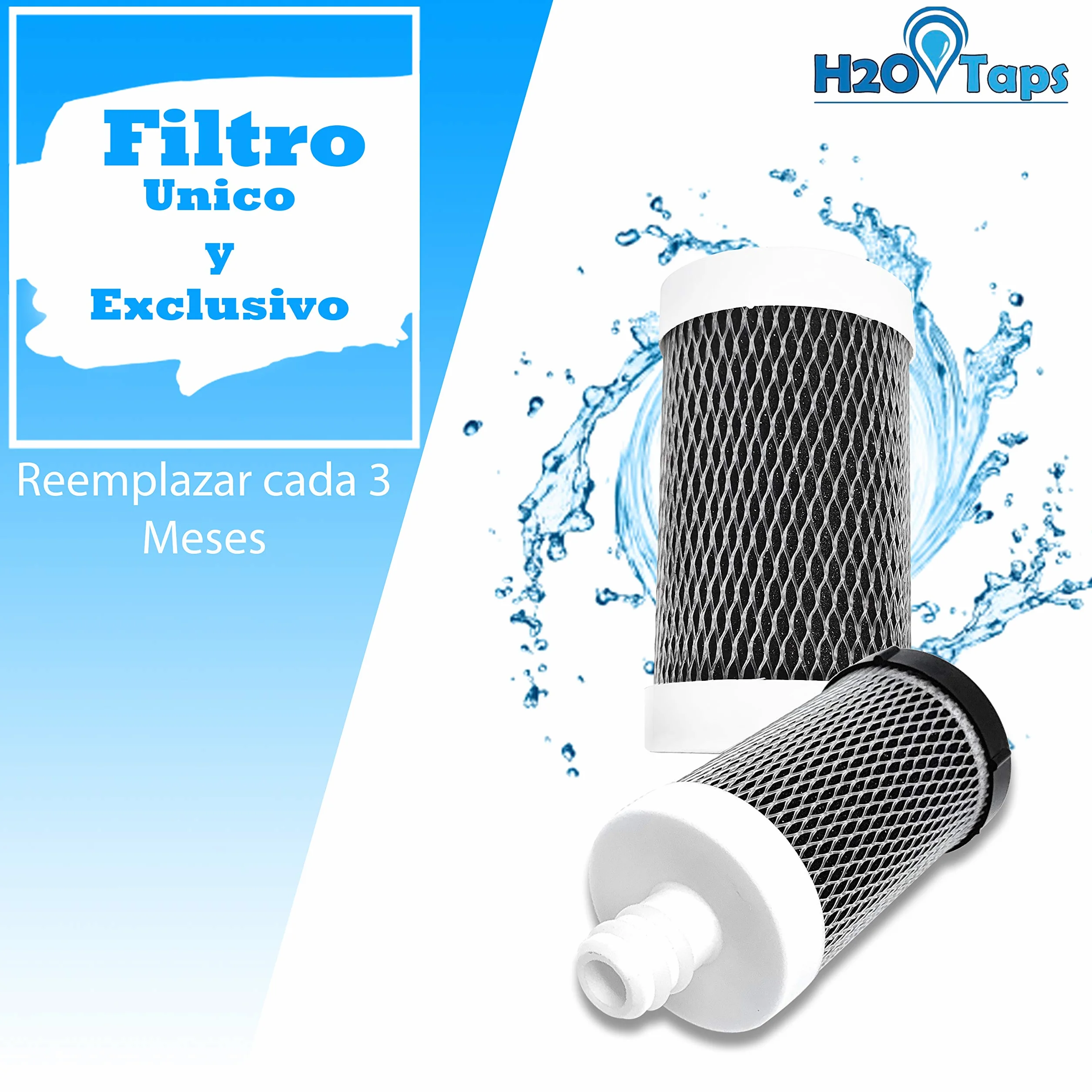 Filtre à Eau sur Robinet Cartouches Pack 2 pour 6 Mois