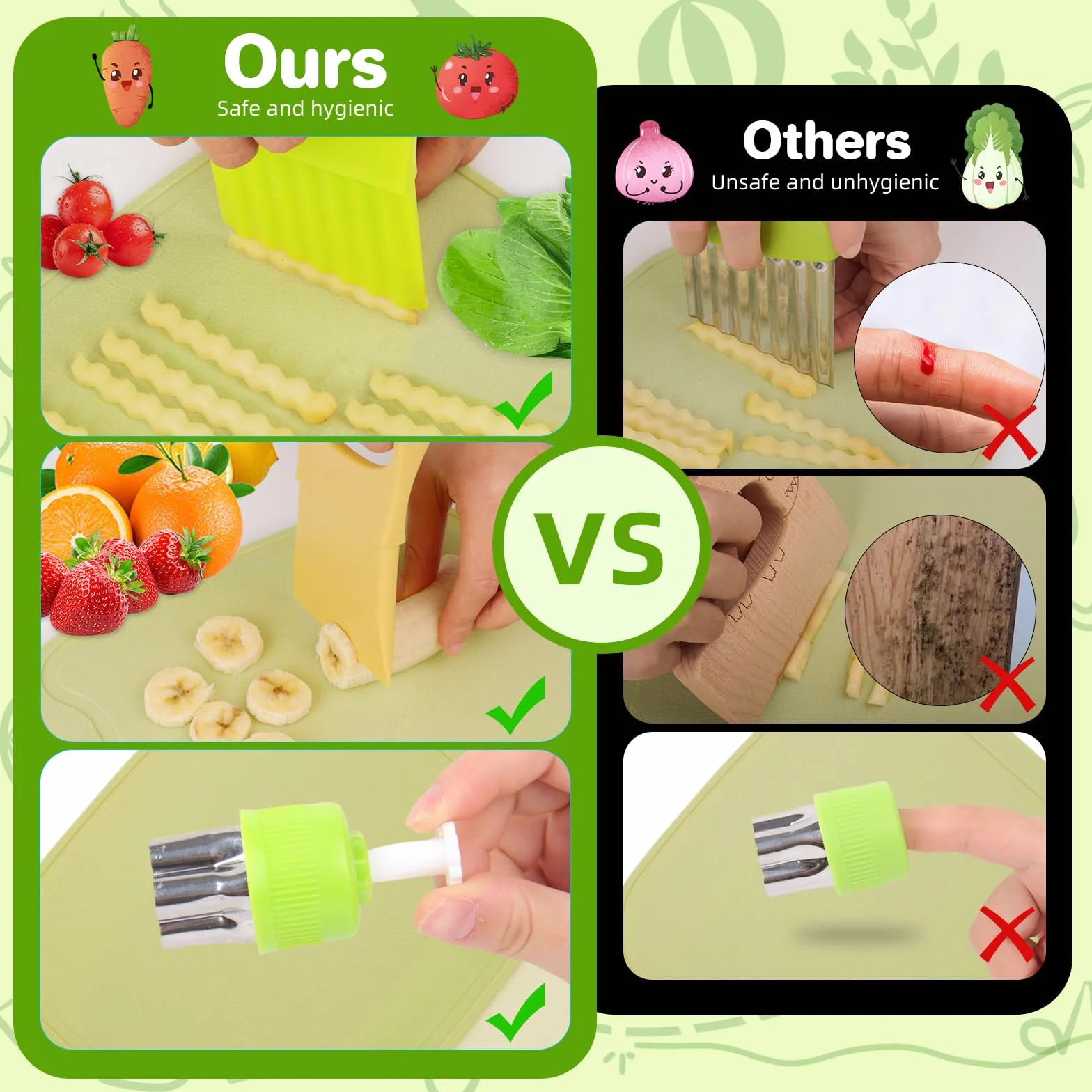Montessori Lot de 43 couteaux pour enfants Ustensiles de cuisine en plastique 3-12 ans avec cutter