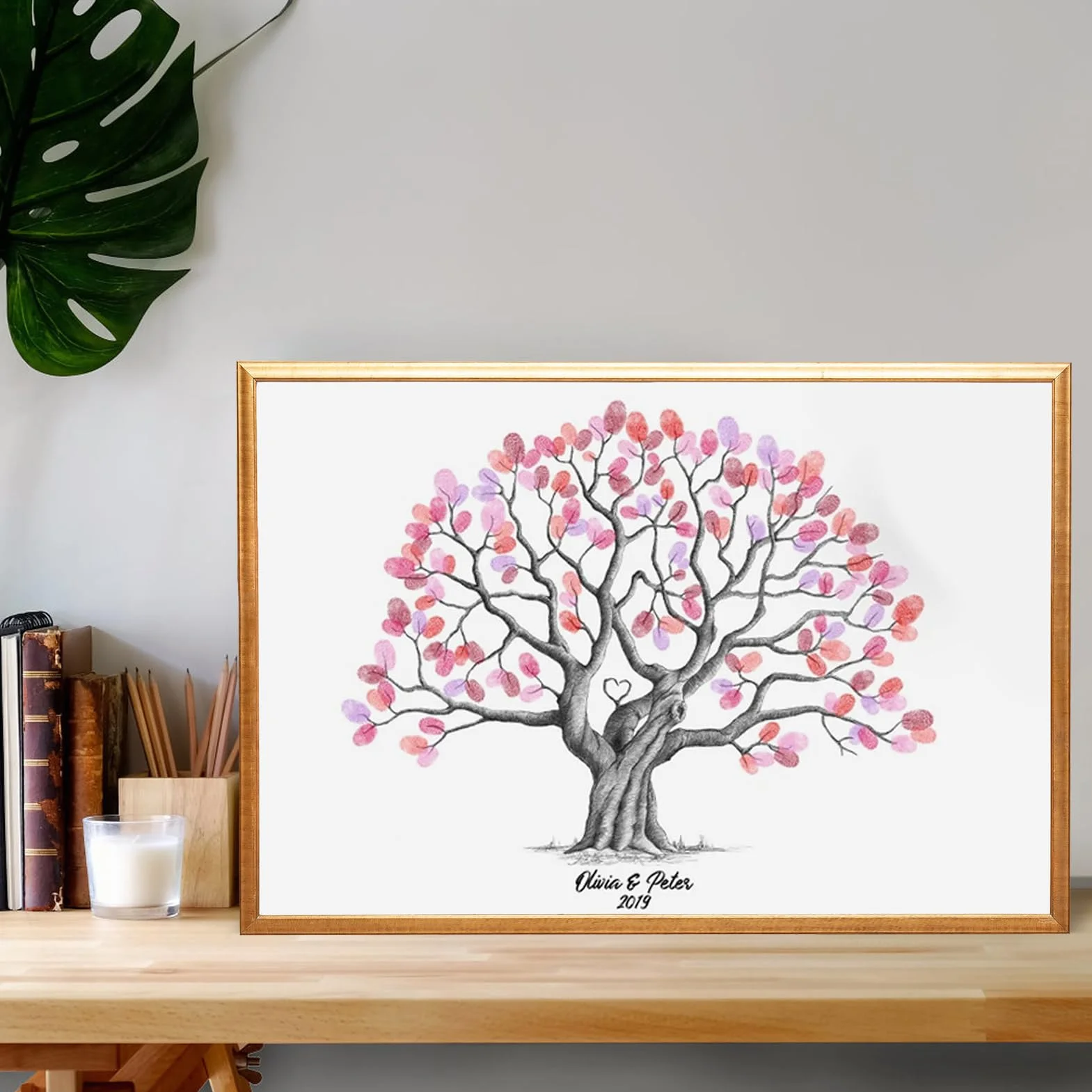 Arbre Empreinte Toile Livre d'or Créatif Décoration Maison Mariage Événements