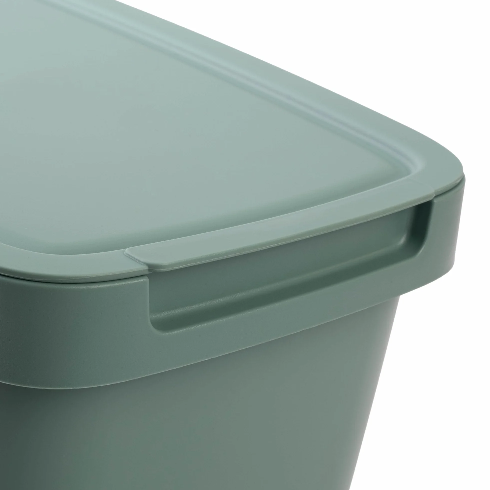KADAX Poubelle 12 l Plastique rectangulaire avec Couvercle à charnière Vert