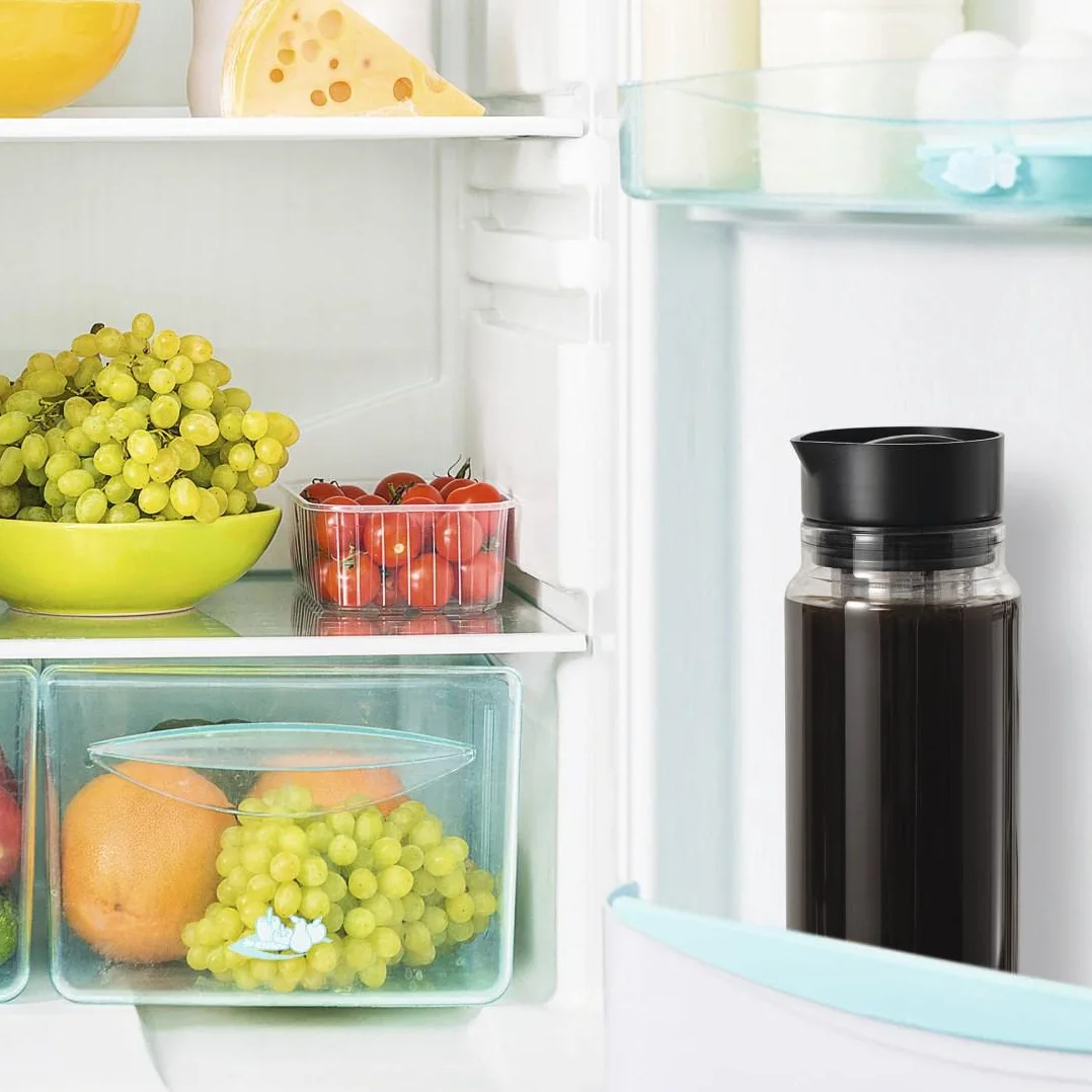 Xavax Cafetière à infusion froide 2 en 1, machine à café et thé, bouteille verre 1 l