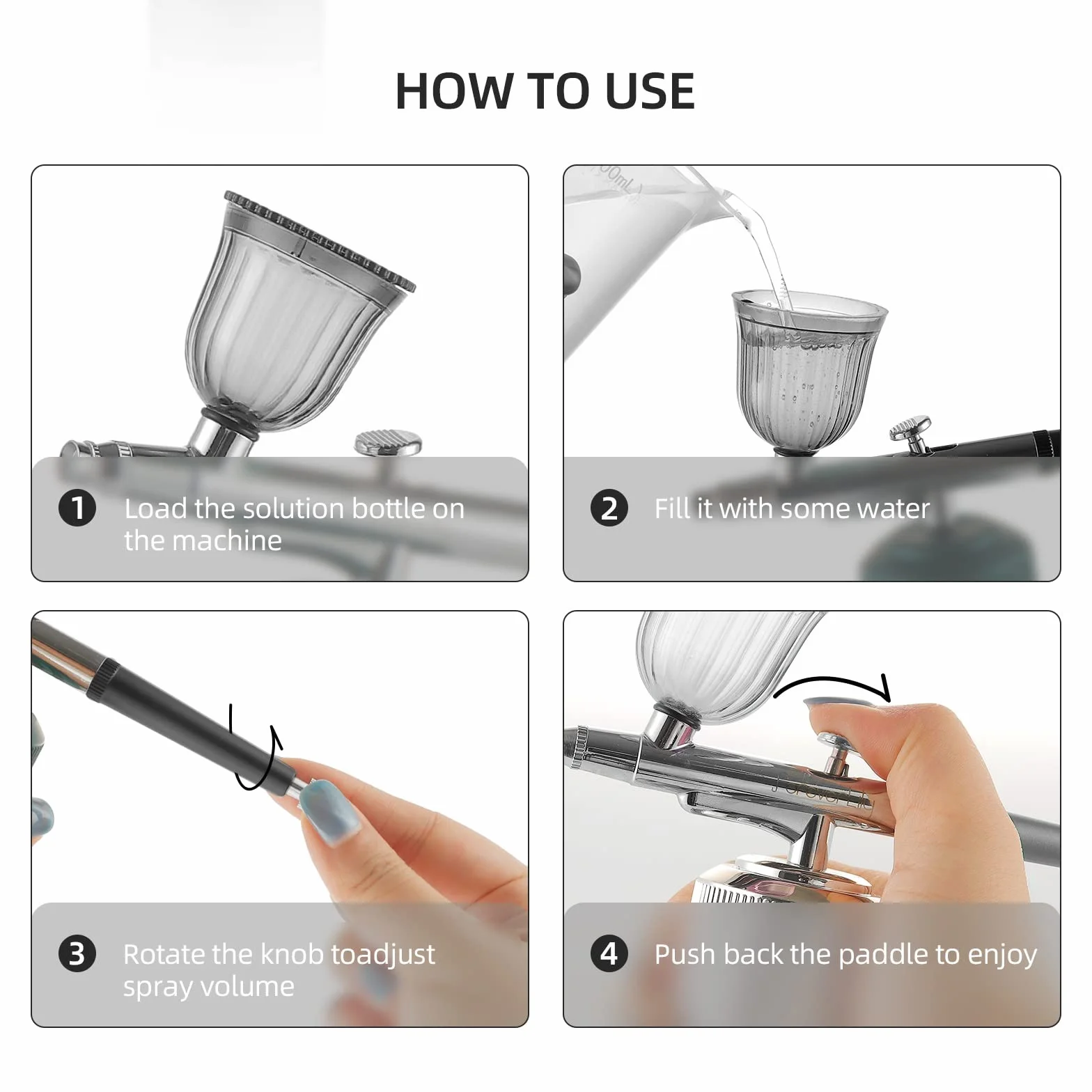Kit aérographe sans Fil Rechargeable Portable avec compresseur pour Peinture Maquillage