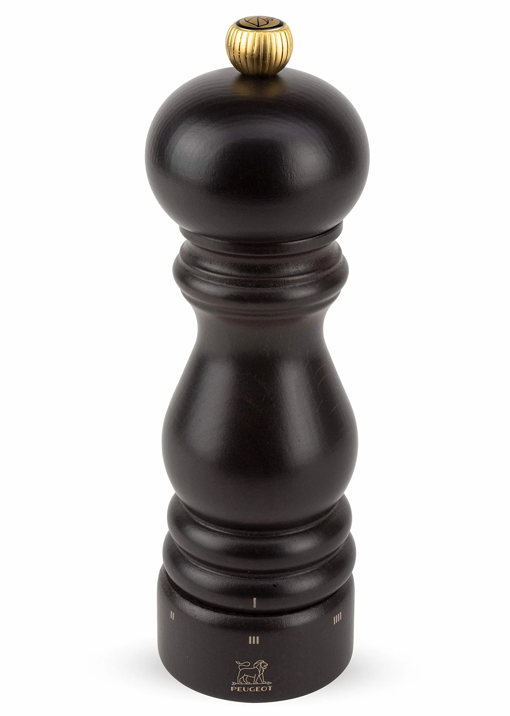 PEUGEOT Moulin à Poivre Paris u'Select 18 cm 6 Réglages de Moutures Prédéfinies Bois PEFC Fabrication Française Chocolat