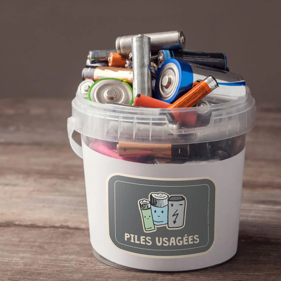Ludilabel 7 Étiquettes de Tri sélectif pour Poubelles France