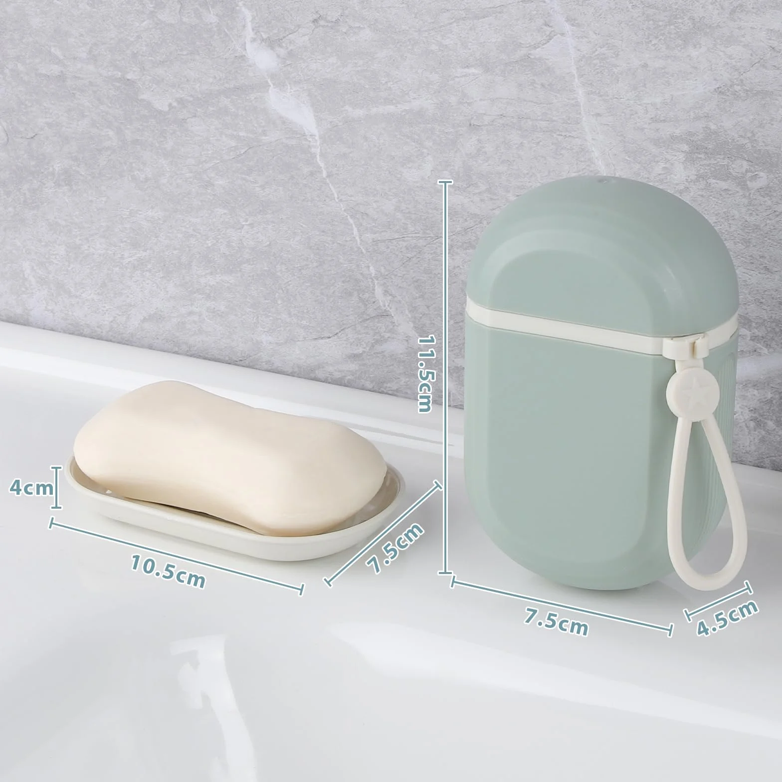 Alyvisun Boite Savon Voyage Portable avec Couvercle Étanche pour Salle de Bain Randonnée