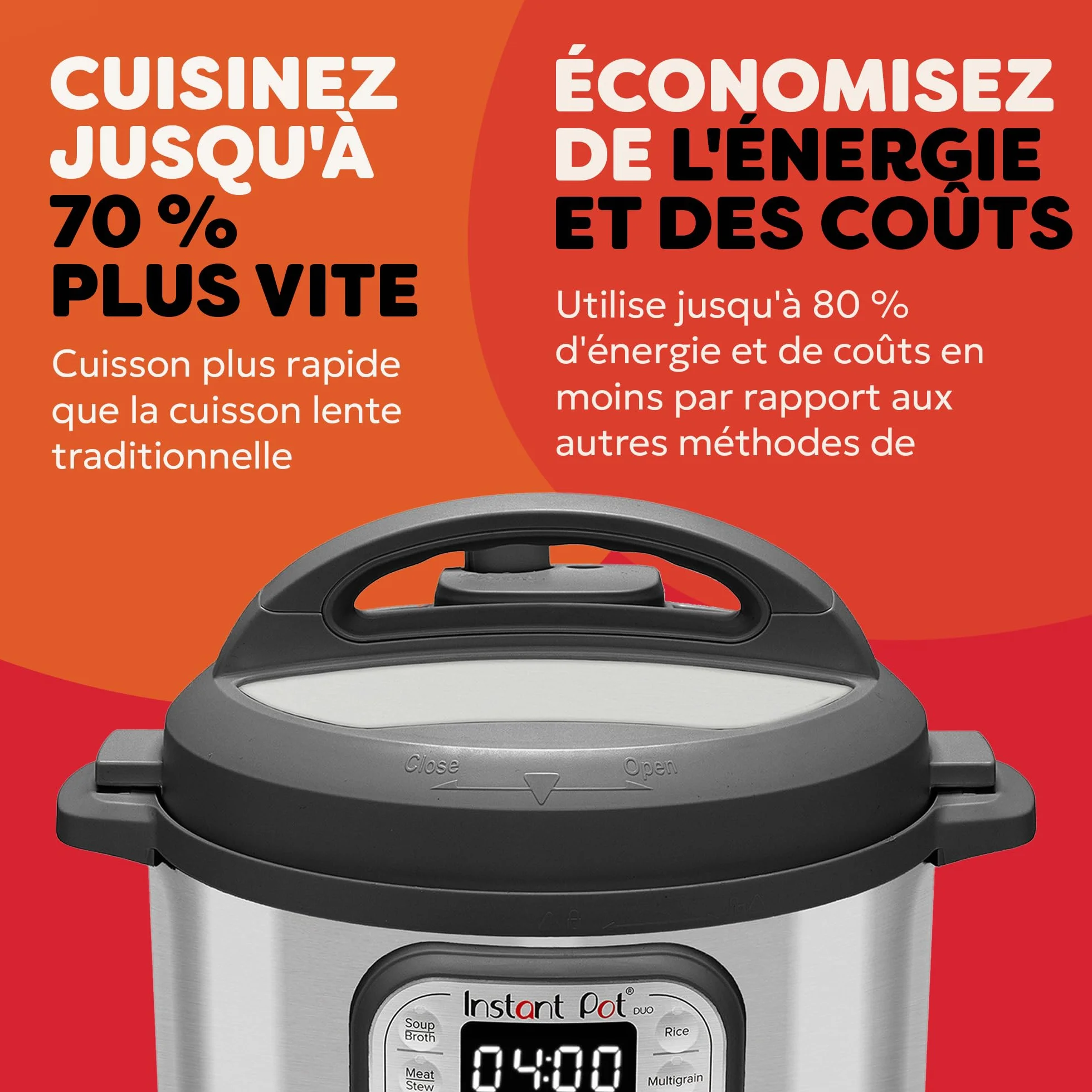 Instant Pot Duo 60 7 en 1 Autocuiseur Multifonction Acier Inoxydable 5.7 L