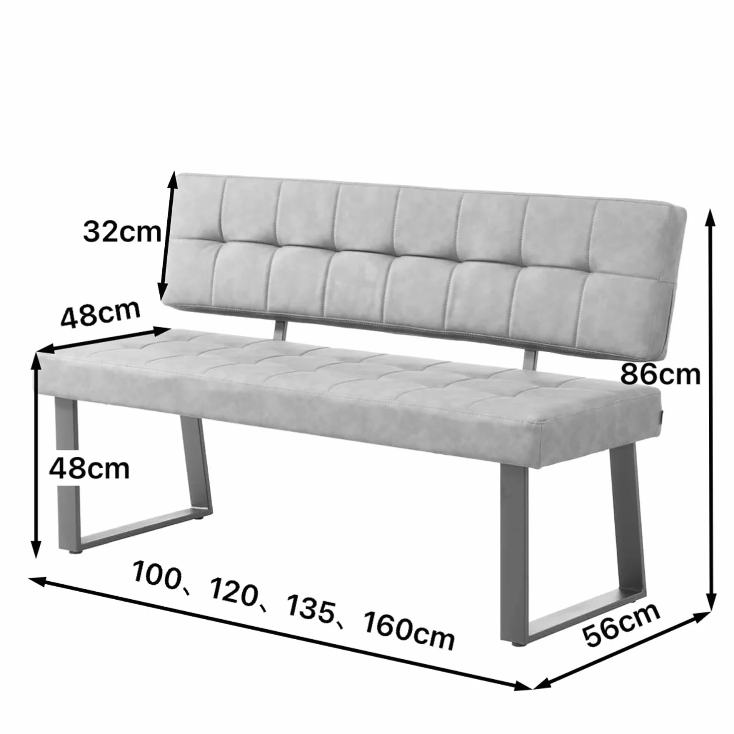 B&D home Banc Sigfrid Banc d’Angle avec Dossier Microfibre Anthracite Mousse Froide 140 cm