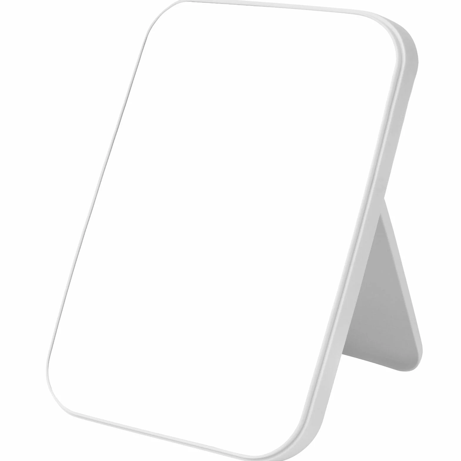 Miroir Super HD 20x13.4 cm Pliable Portable Maquillage Support Blanc