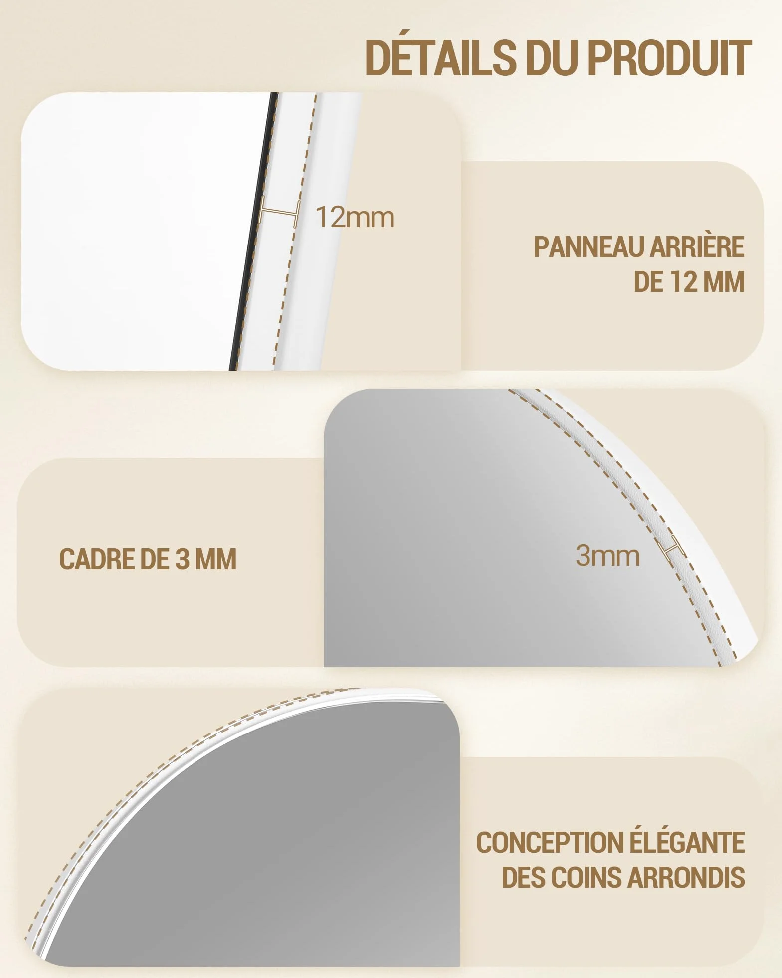 Miroir sur pied avec Porte-Manteau 50x165,8 cm Roues Pivotantes 360° Blanc
