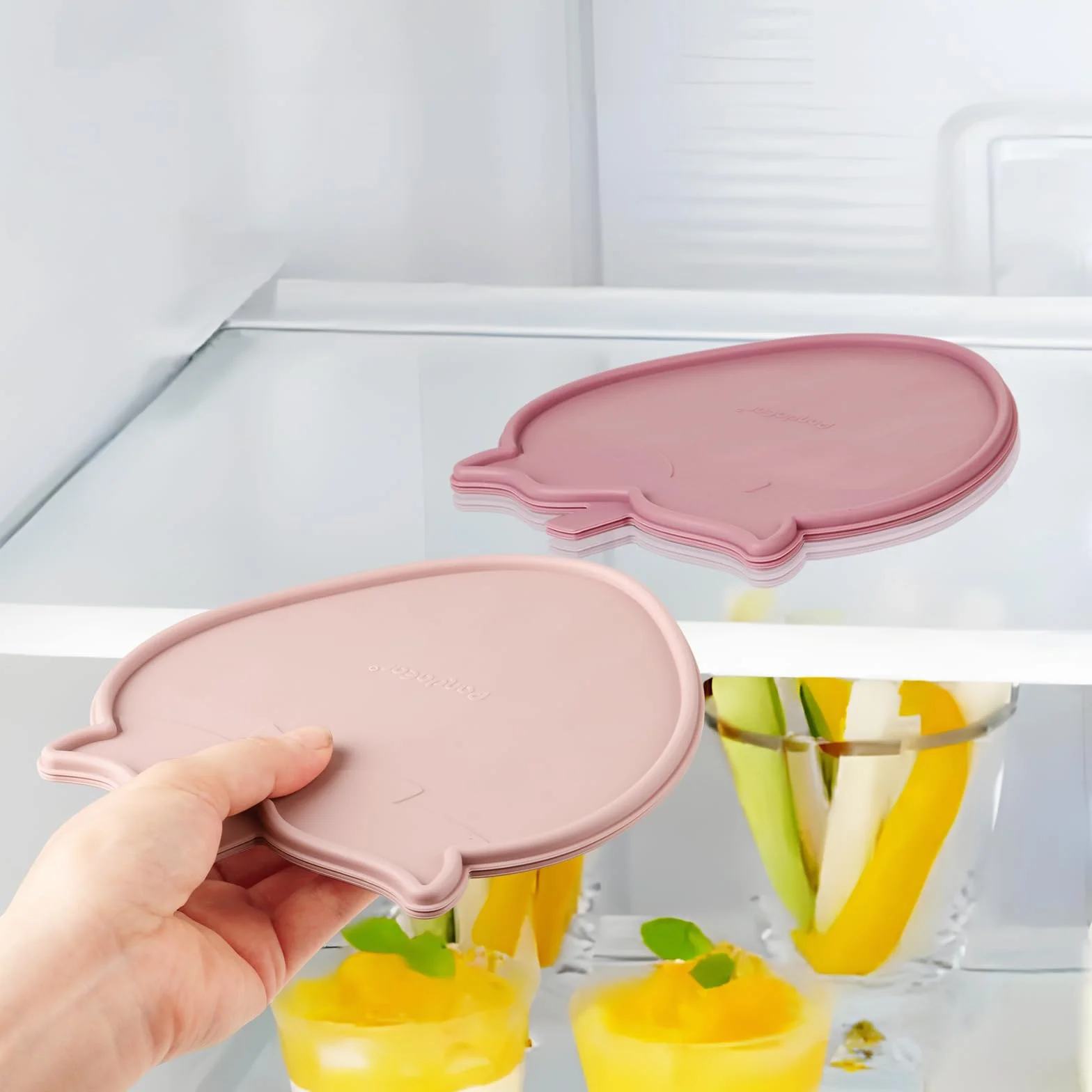 PandaEar Lot de 2 Moules à Sucettes pour Lait Maternel, Plateau de Congélation en Silicone 13 x 15 ml