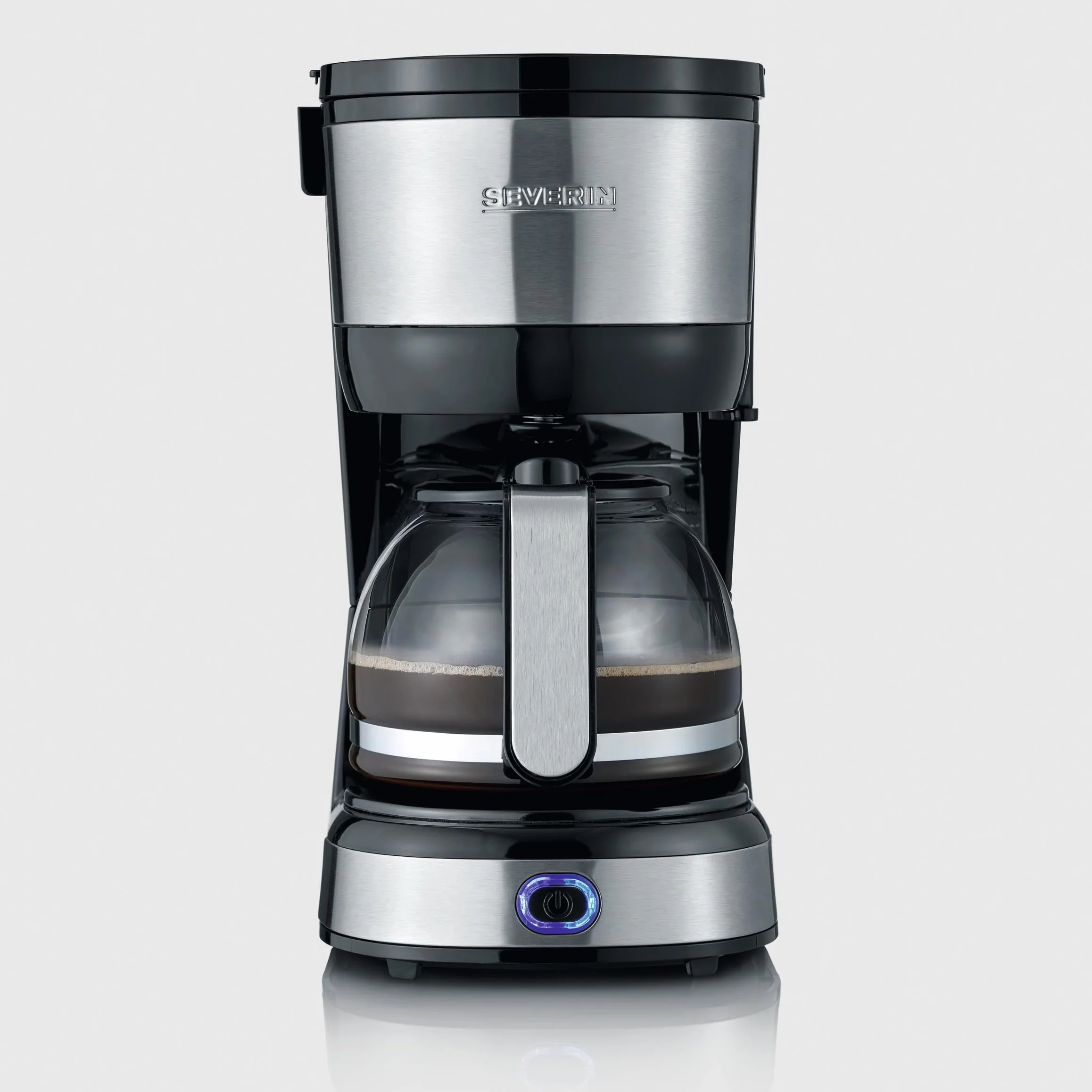 SEVERIN Cafetière filtre 750W 4 tasses filtre permanent lavable Inox Noir KA 4808