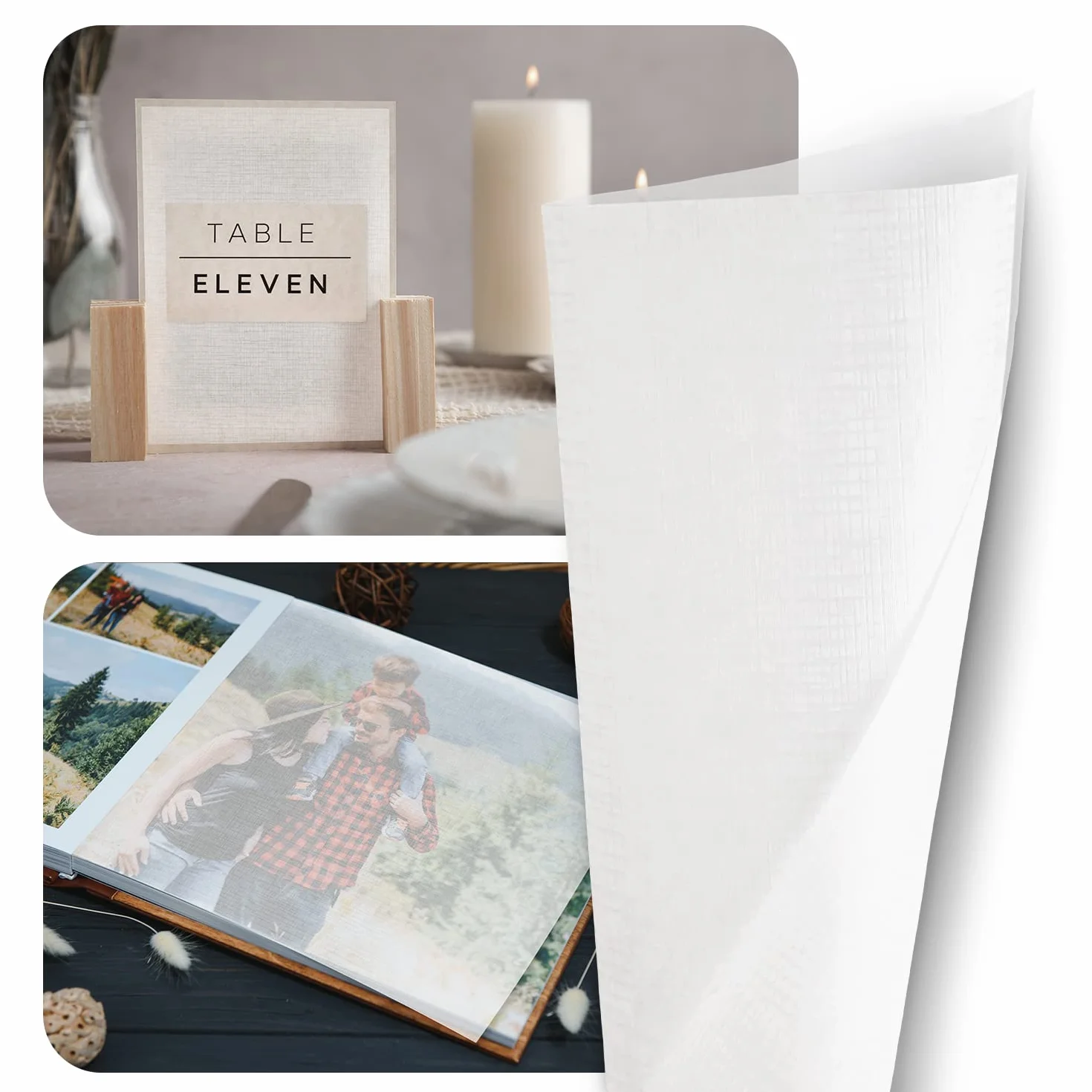 Papier Parchemin Blanc A4 210 x 297 mm Netuno 50x pour Invitations Mariage
