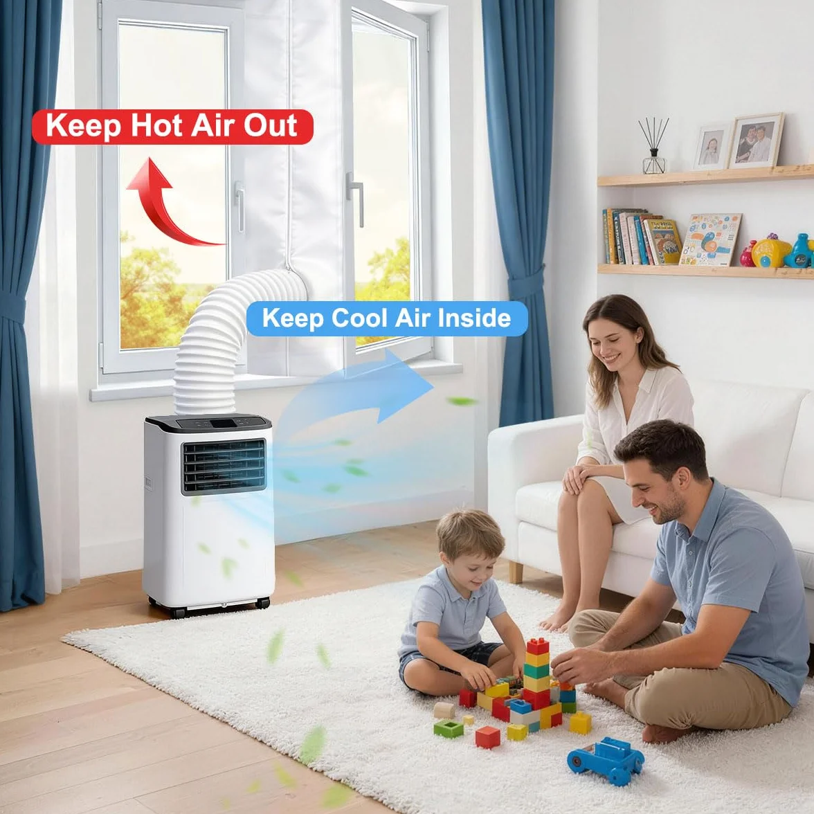 Kit Calfeutrage pour Climatiseur Mobile, Joint Fenetre Universel, Isolant Anti-Fuite Air Froid (400CM)