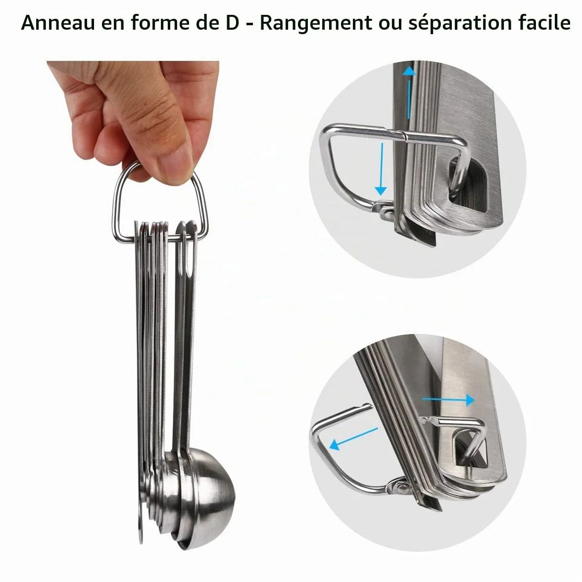 Vicloon Cuillères Doseuses en Acier Inoxydable Lot de 9 Cuillère Doseuse