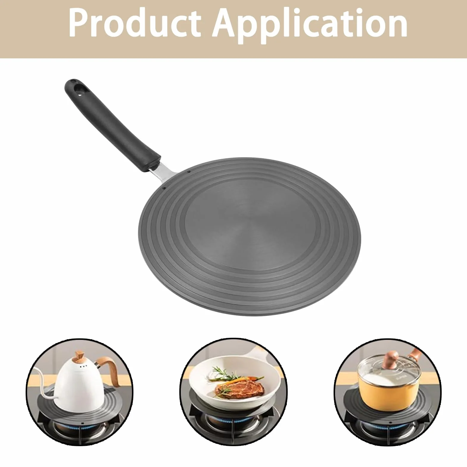 Diffuseur de Chaleur Alliage Aluminium 24cm pour Cuisinière à Gaz